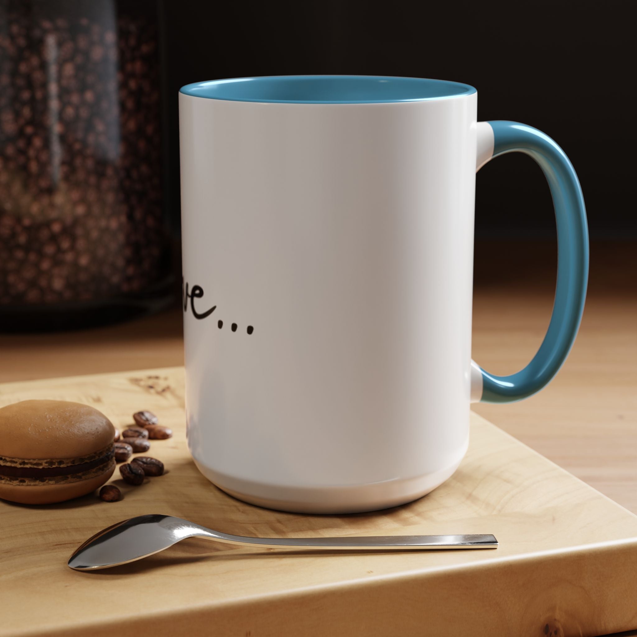 Love... Accent Coffee Mug — Minimal Script Ceramic Mug (11/15 oz)