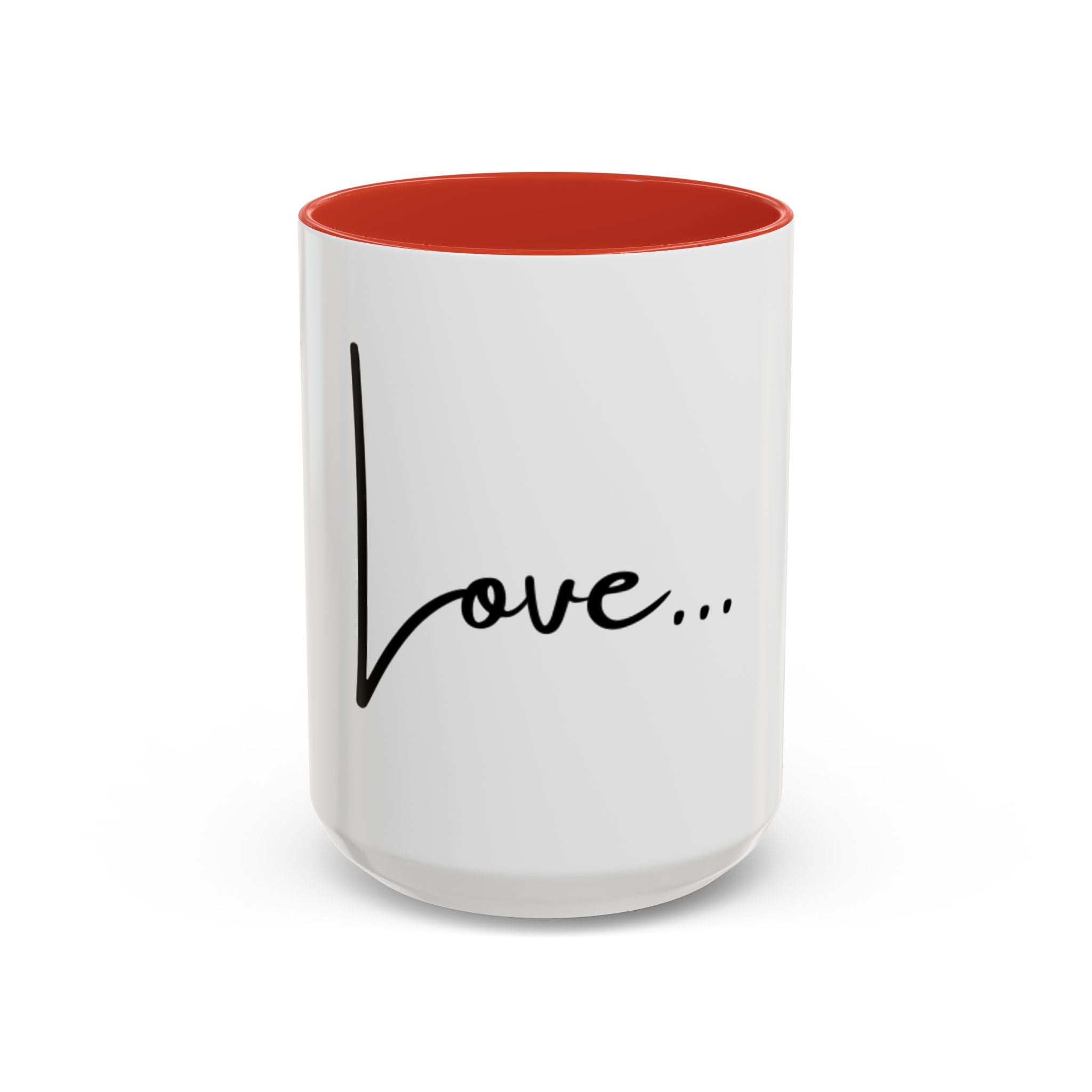 Love... Accent Coffee Mug — Minimal Script Ceramic Mug (11/15 oz)