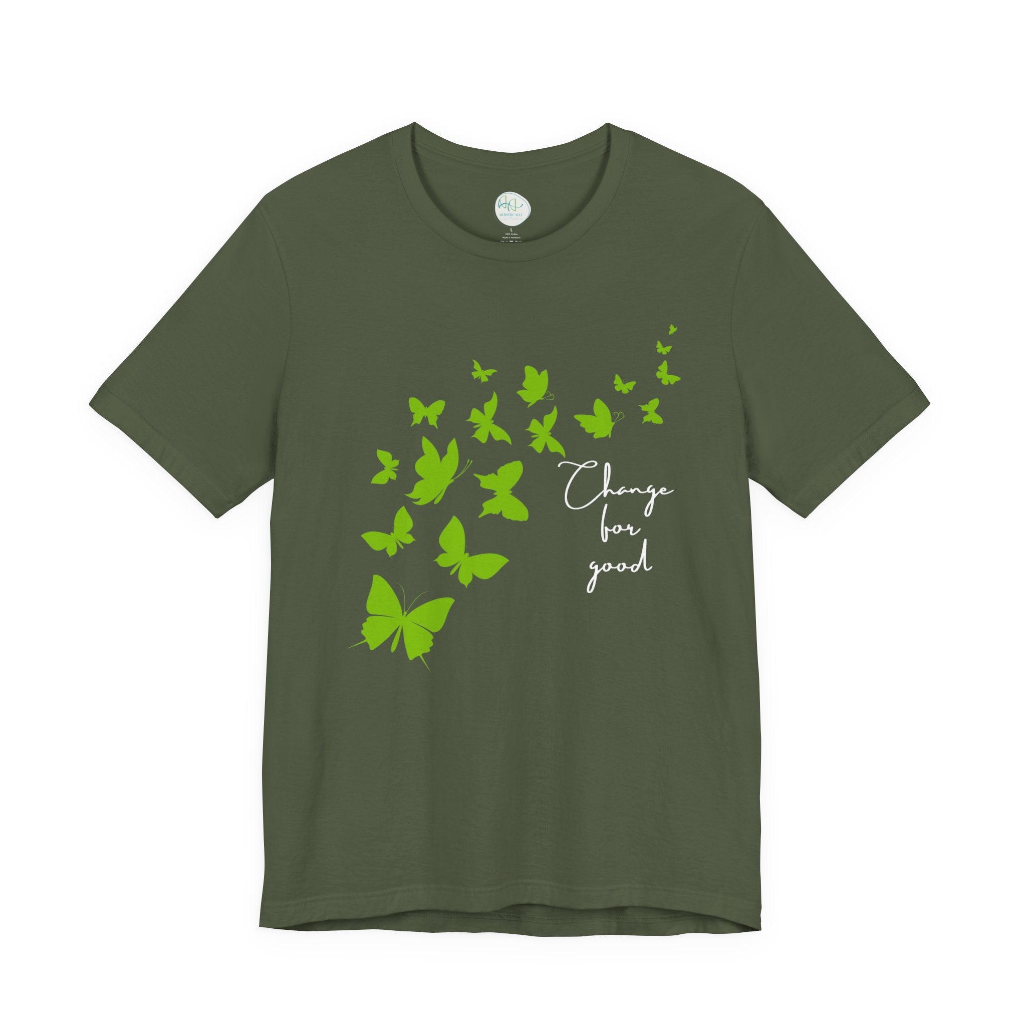 Butterfly Change for Good Tee — Inspirational Eco-Friendly Graphic T-Shirt
