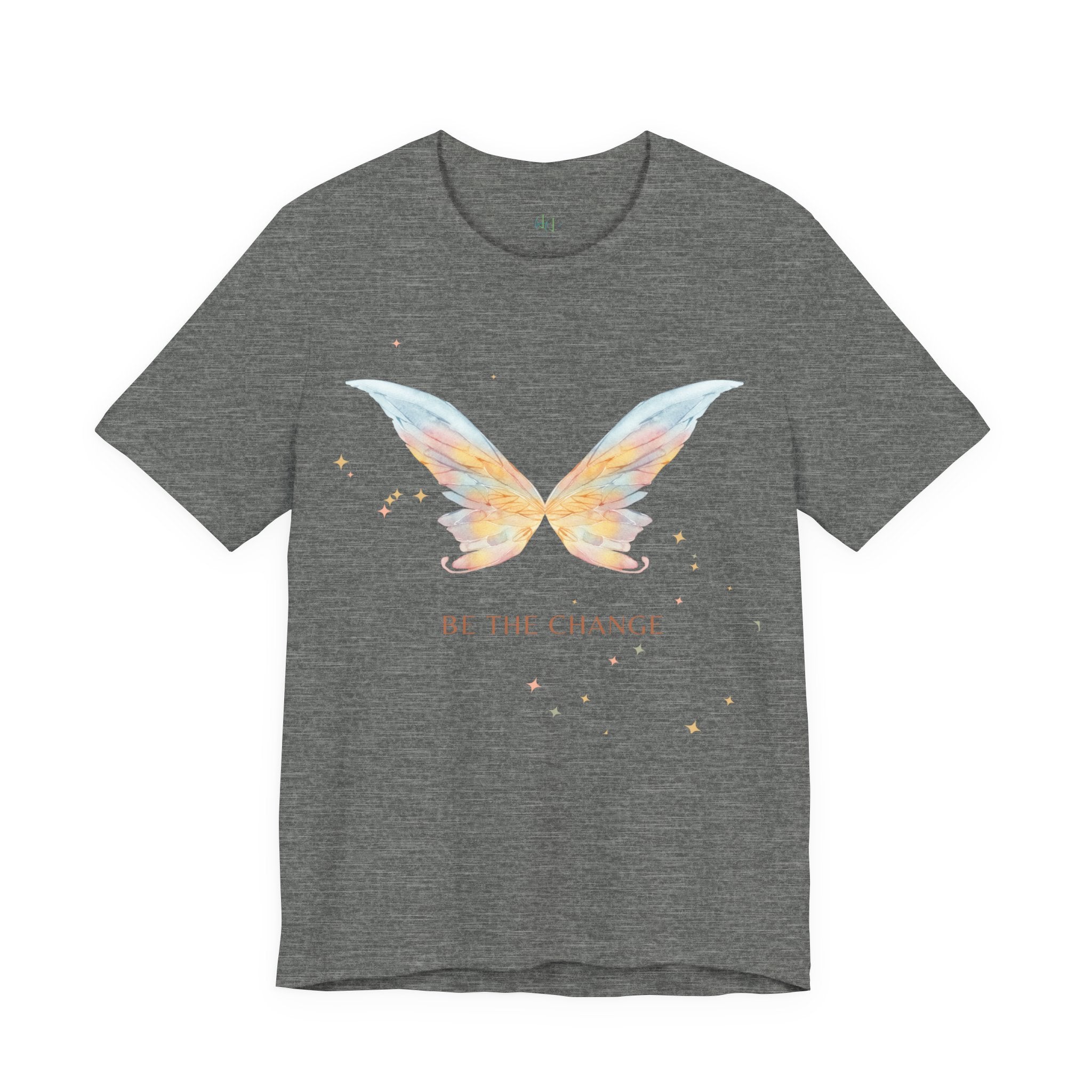 Butterfly Wings Tee — "Be The Change" Inspirational Graphic T-Shirt