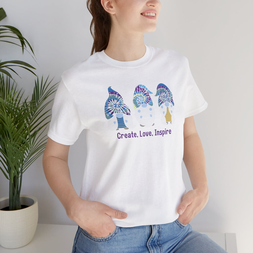 “Create. Love. Inspire.” – The Whimsical Gnome Motivation Tee