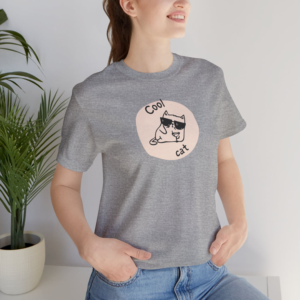 Cool Cat Tee – Retro Minimal Cat Graphic T-Shirt
