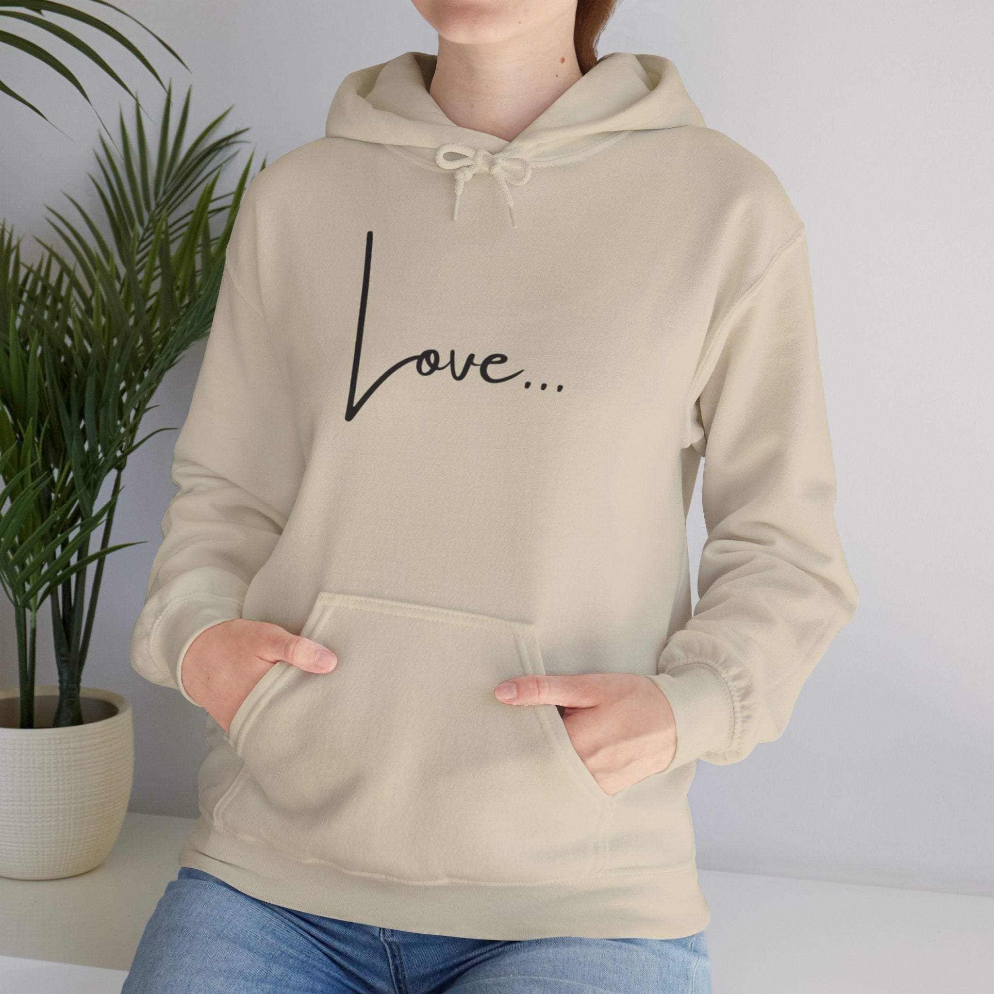 Love... Hoodie — Minimal Script Love Pullover