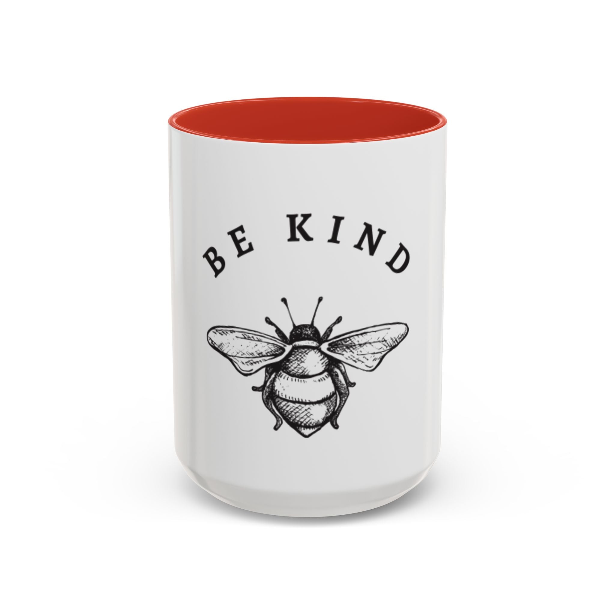 Be Kind Bee Accent Coffee Mug – Inspirational Ceramic Coffee Cup (11/15oz)