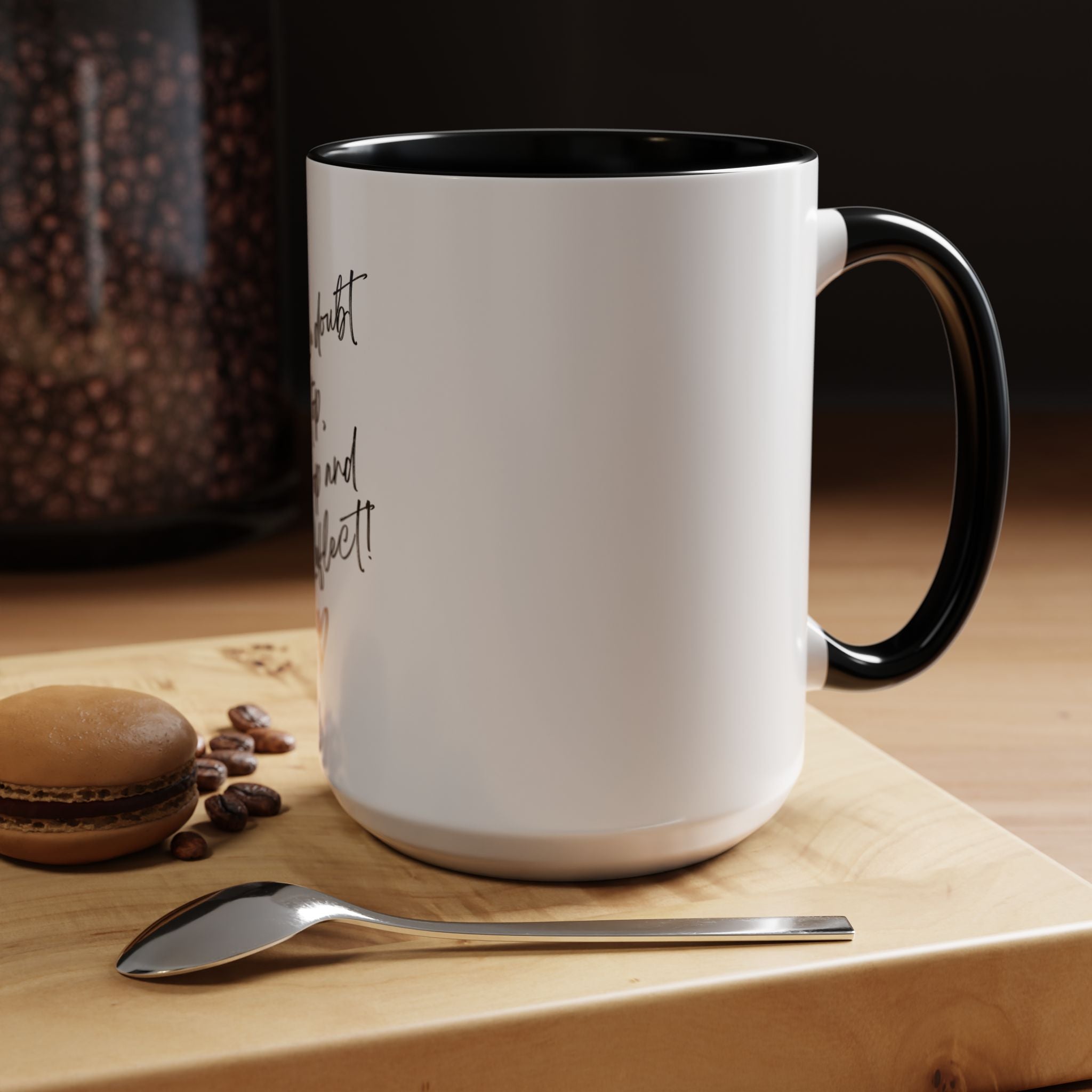 Reflective Coffee Mug – "When in doubt, Stop, Drop and Reflect" Accent Mug