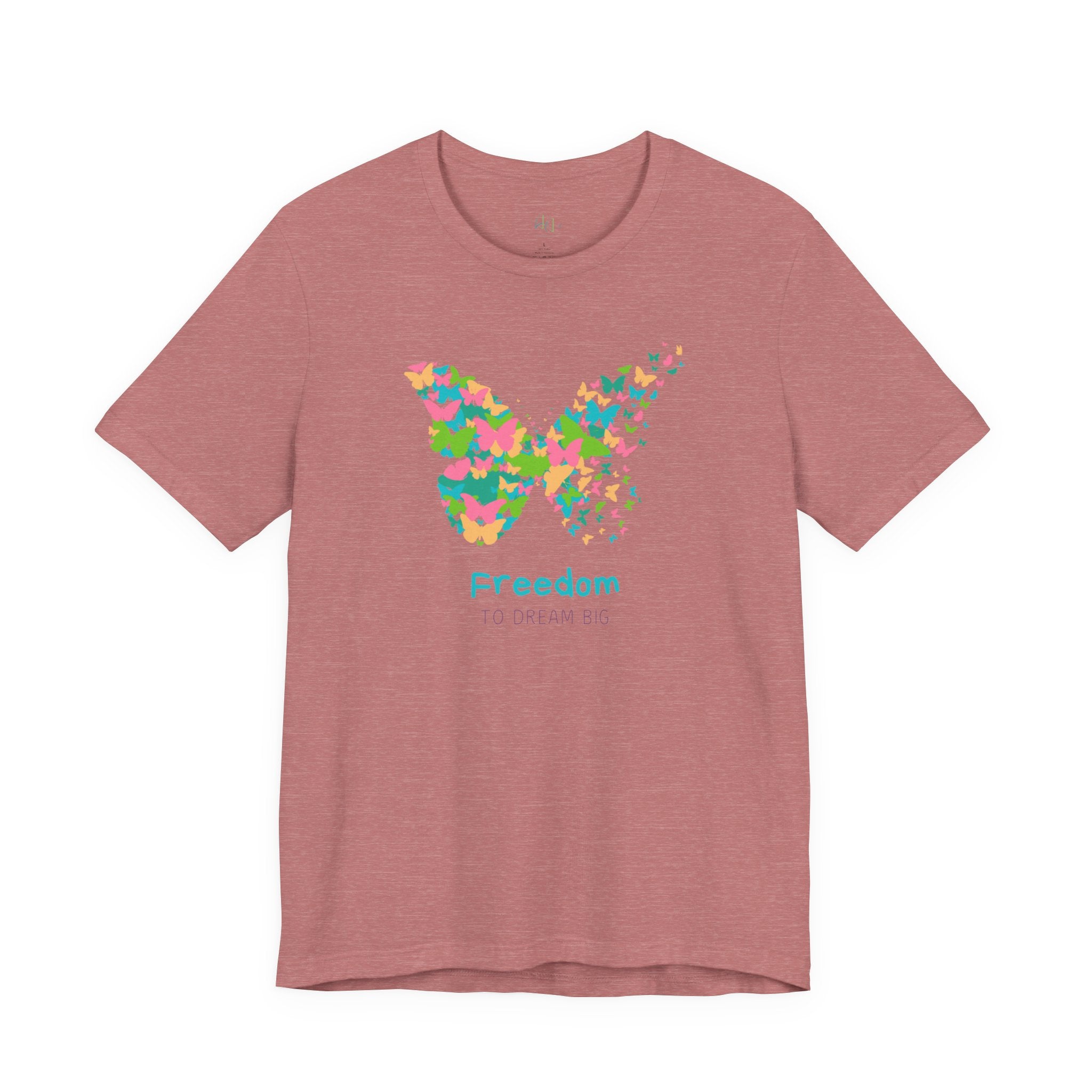 Freedom Butterfly Tee — Colorful Butterfly Graphic T-Shirt