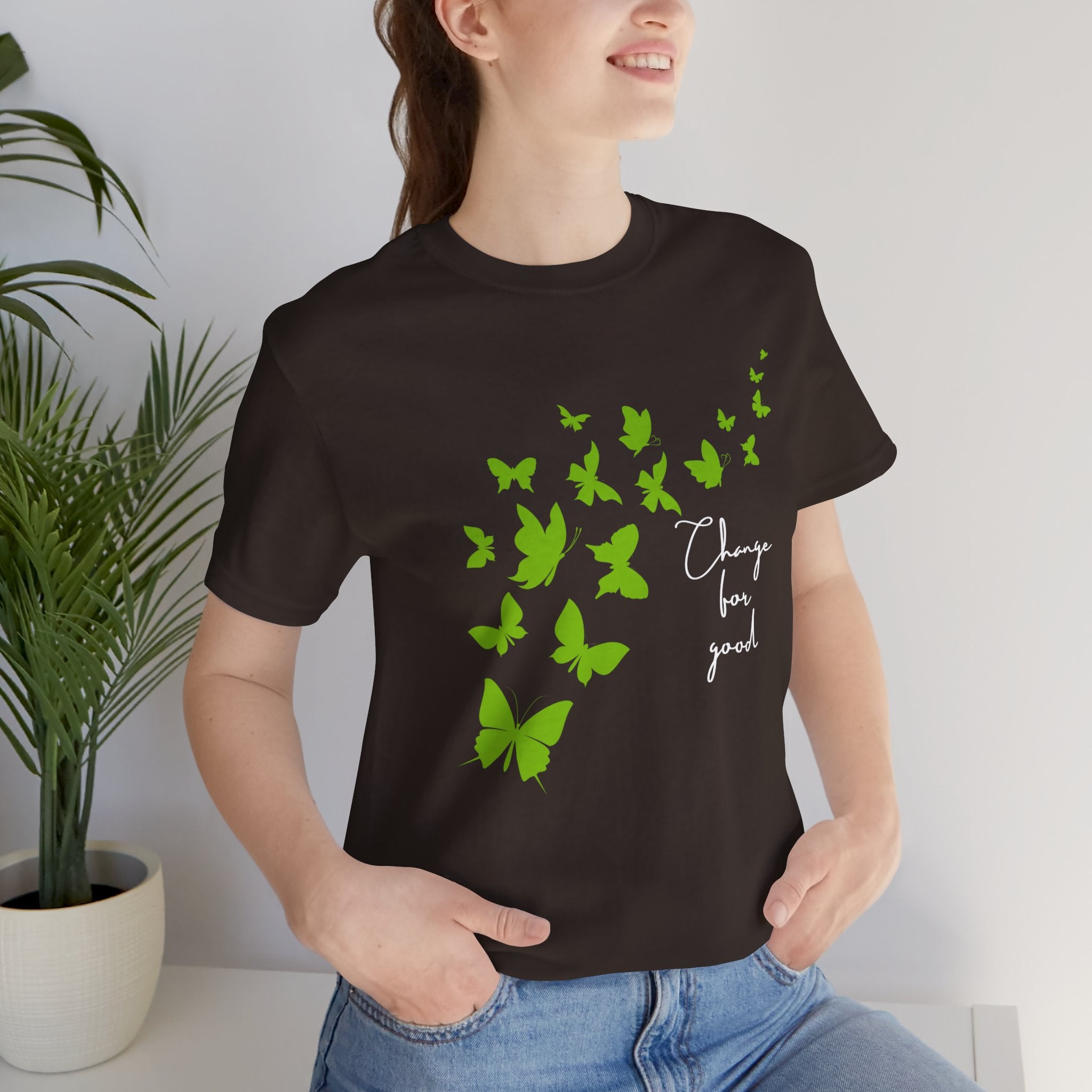 Butterfly Change for Good Tee — Inspirational Eco-Friendly Graphic T-Shirt