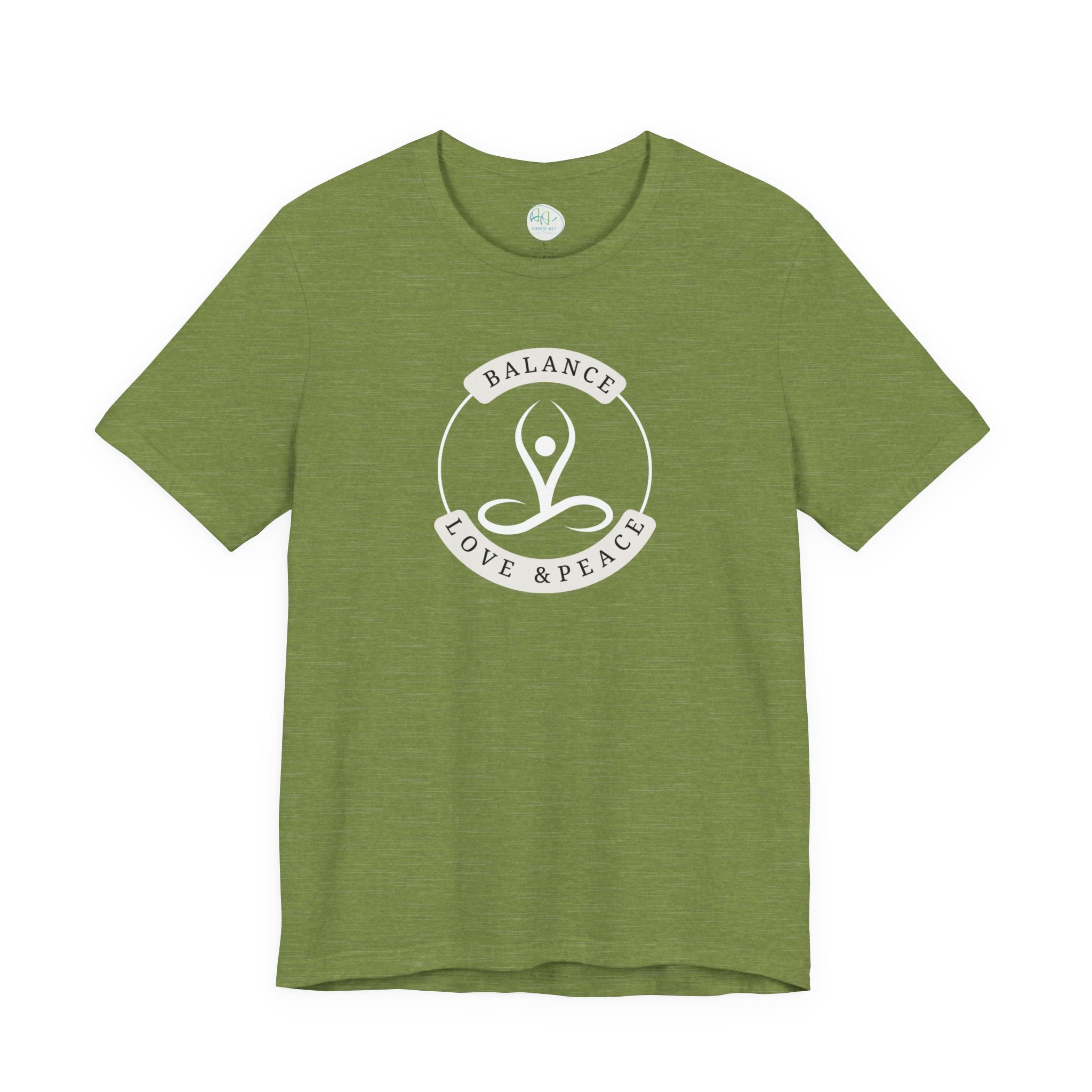 Balance Love & Peace Yoga T‑Shirt — Mindful Meditation Tee