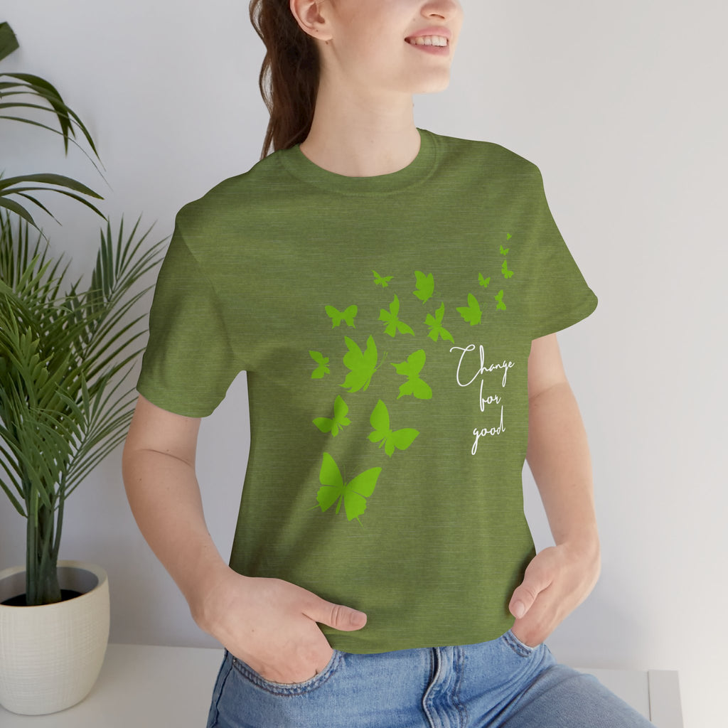 Butterfly Change for Good Tee — Inspirational Eco-Friendly Graphic T-Shirt