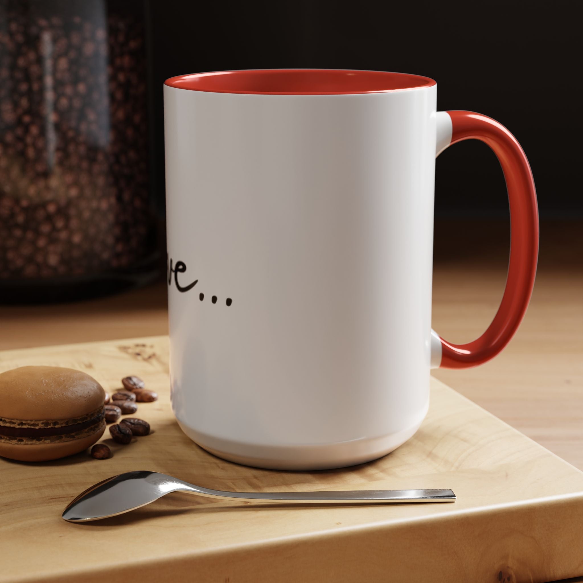 Love... Accent Coffee Mug — Minimal Script Ceramic Mug (11/15 oz)