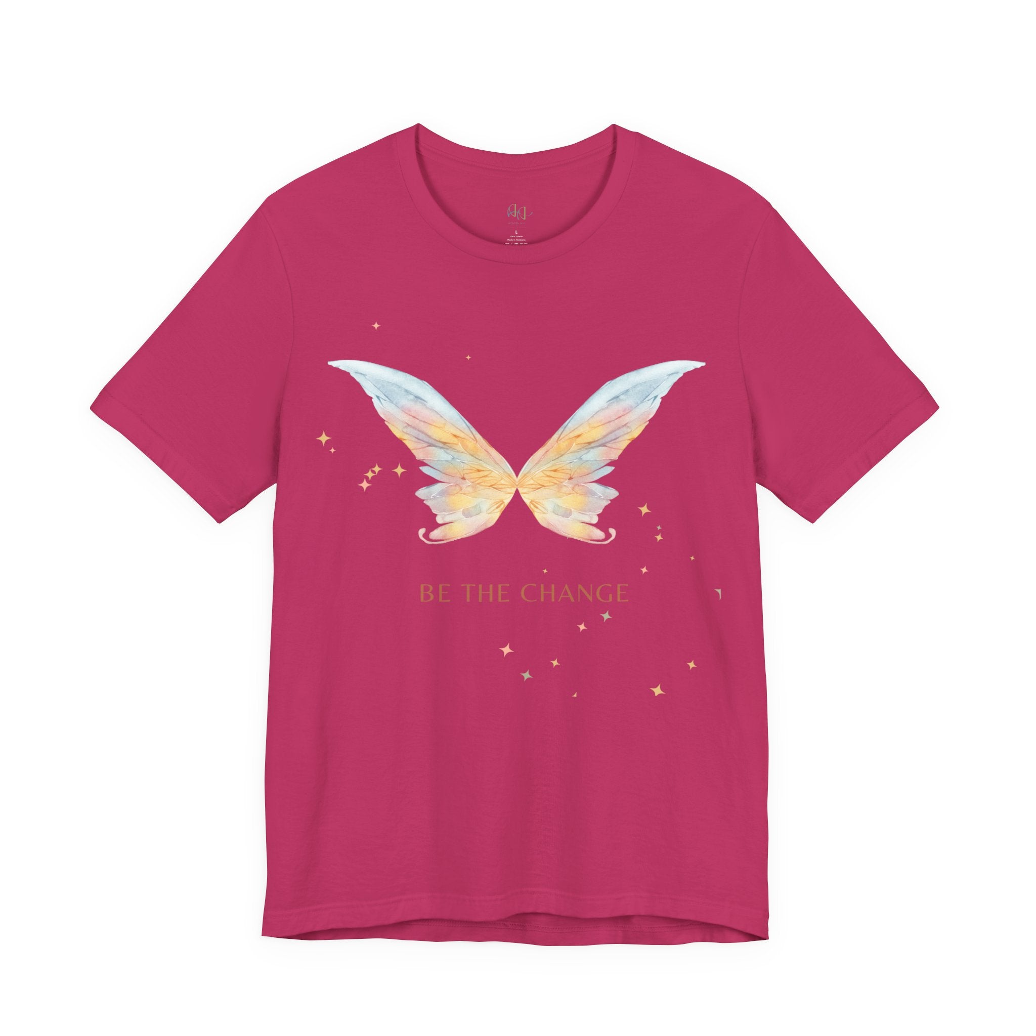 Butterfly Wings Tee — "Be The Change" Inspirational Graphic T-Shirt