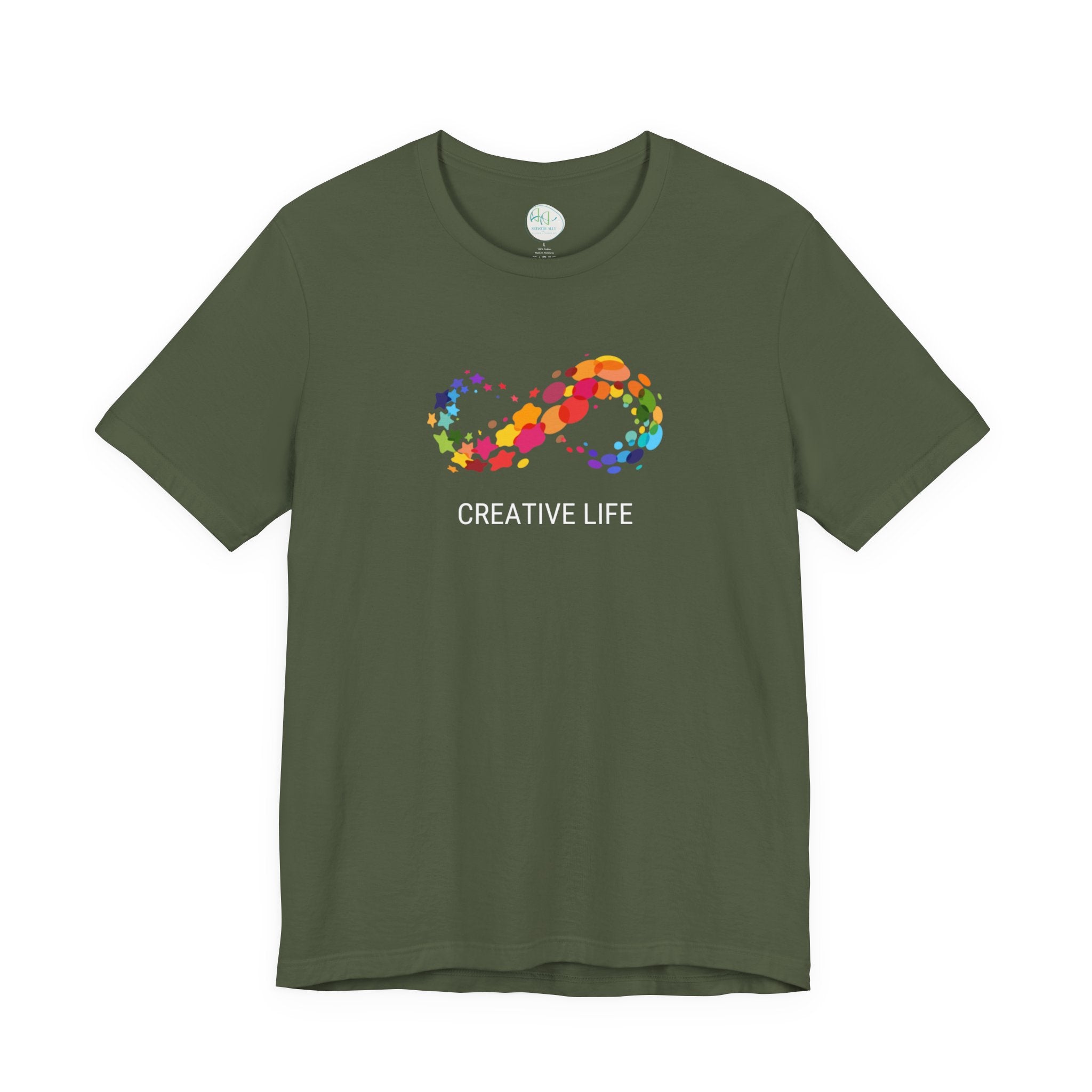 Creative Life T-Shirt — Colorful Infinity Art Tee for Artists & Creatives