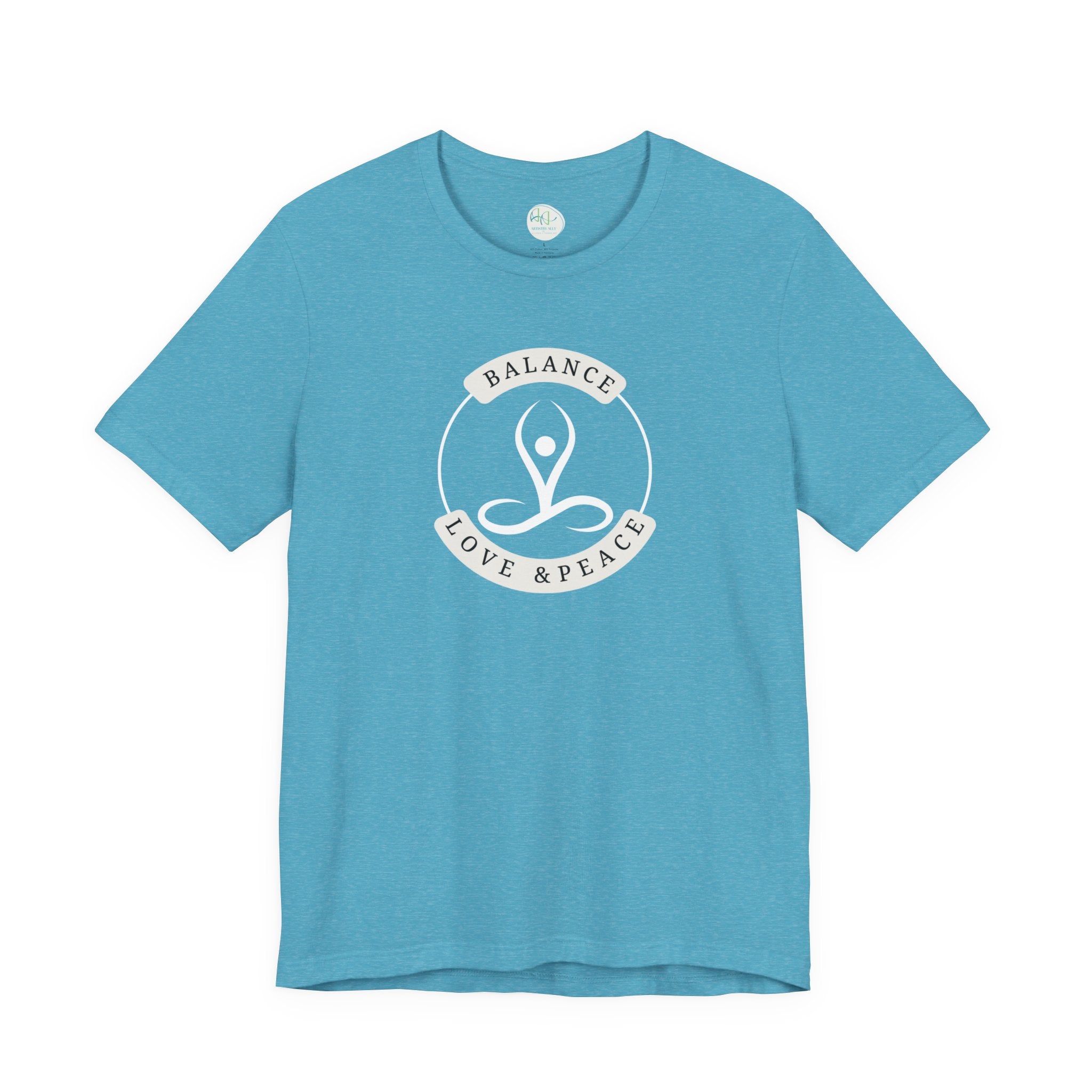 Balance Love & Peace Yoga T‑Shirt — Mindful Meditation Tee