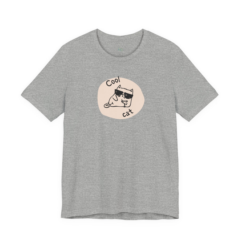Cool Cat Tee – Retro Minimal Cat Graphic T-Shirt