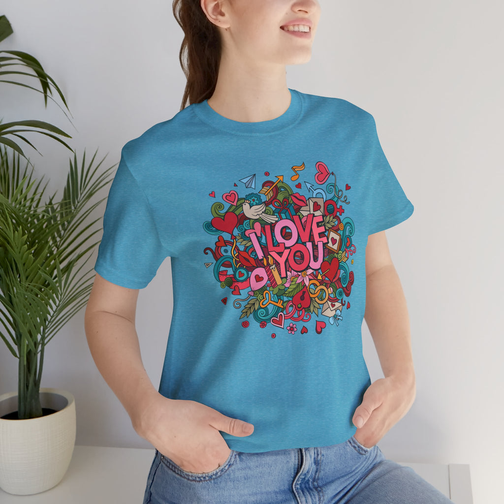 I Love You Doodle Graphic Tee