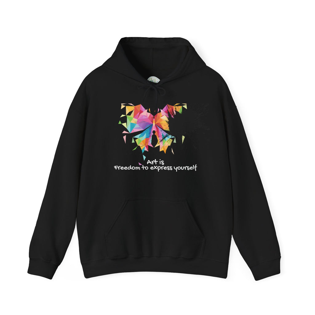 Butterfly Art Hoodie — "Art is freedom to express yourself"