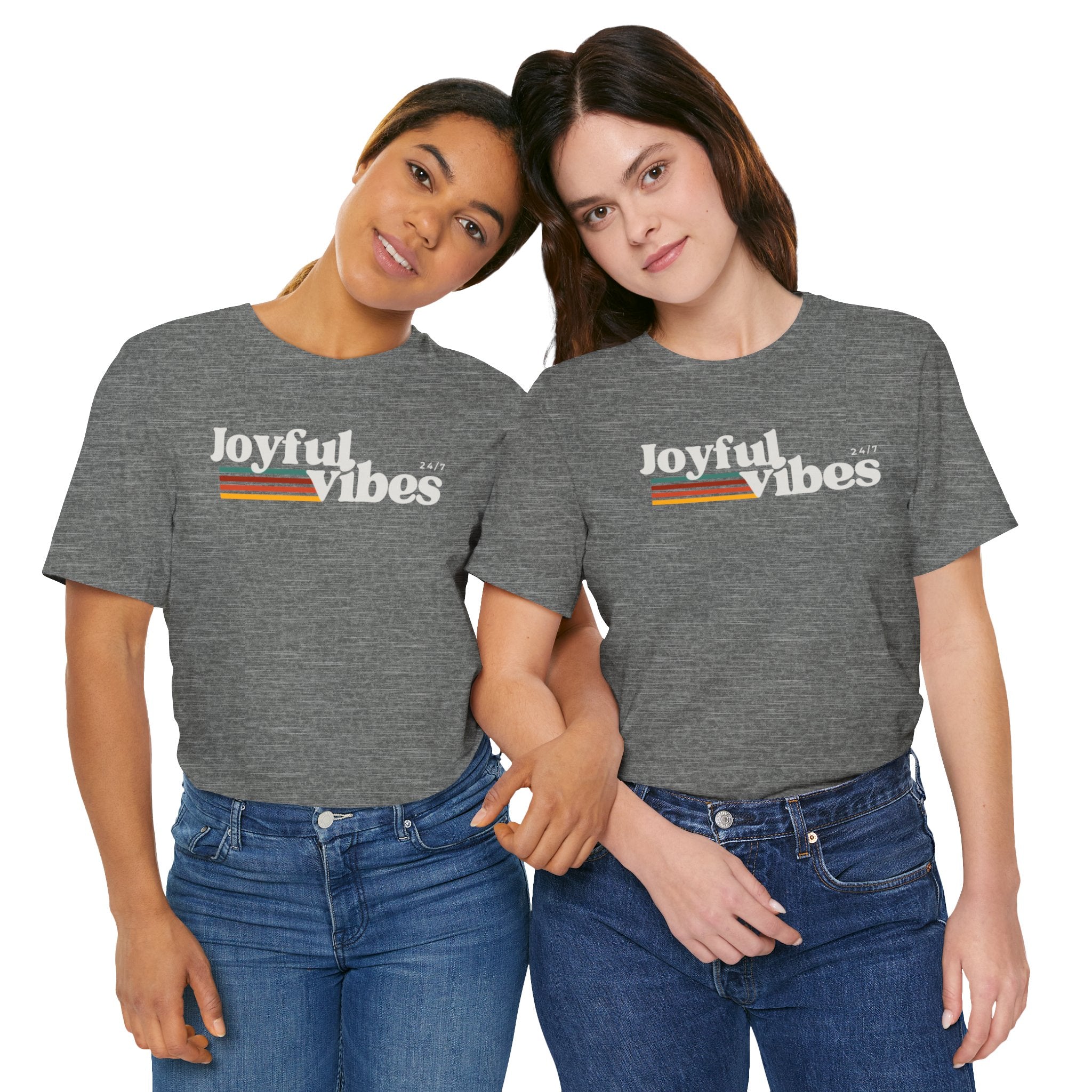 Joyful Vibes T-Shirt – Retro Sunrise Graphic Tee