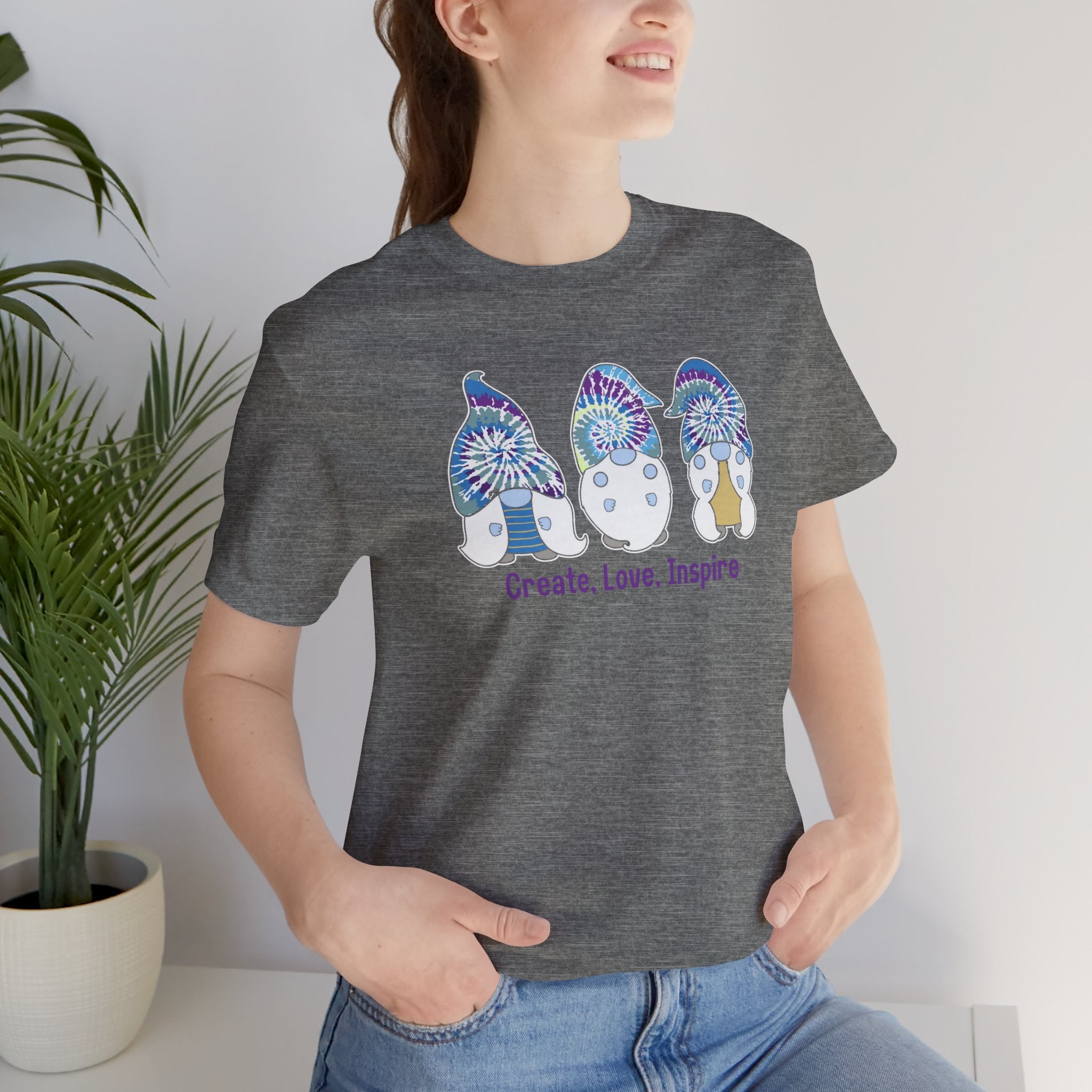 “Create. Love. Inspire.” – The Whimsical Gnome Motivation Tee