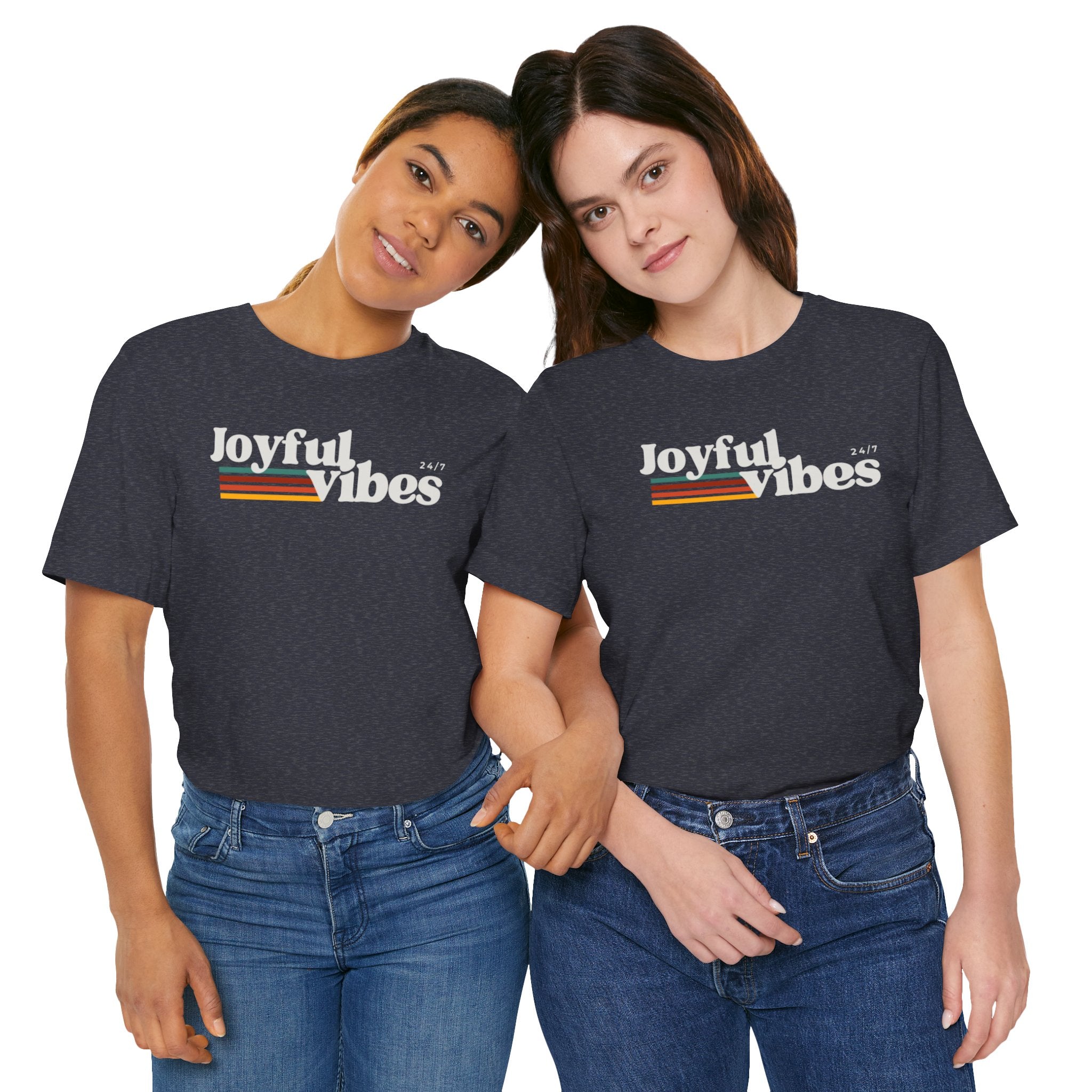 Joyful Vibes T-Shirt – Retro Sunrise Graphic Tee