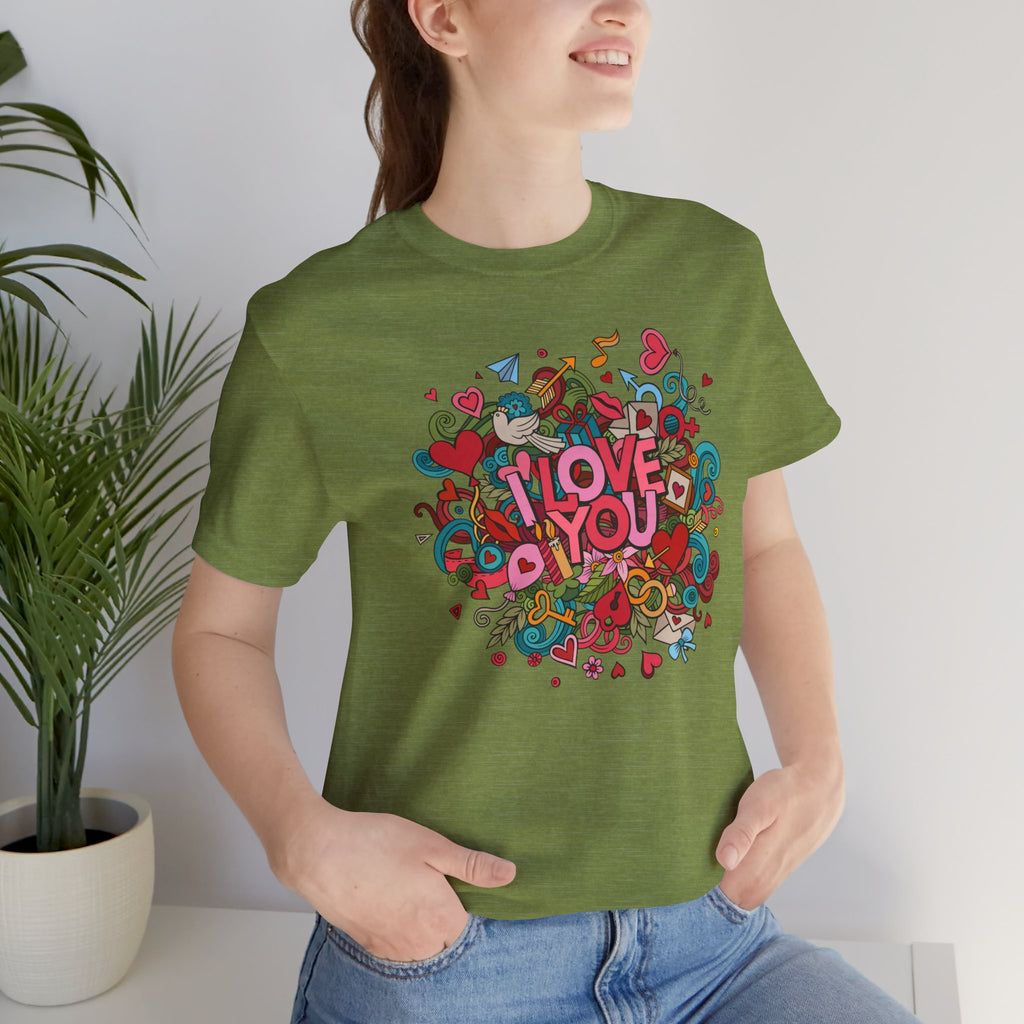 I Love You Doodle Graphic Tee