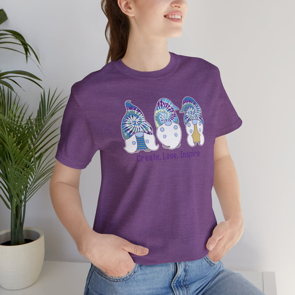 “Create. Love. Inspire.” – The Whimsical Gnome Motivation Tee