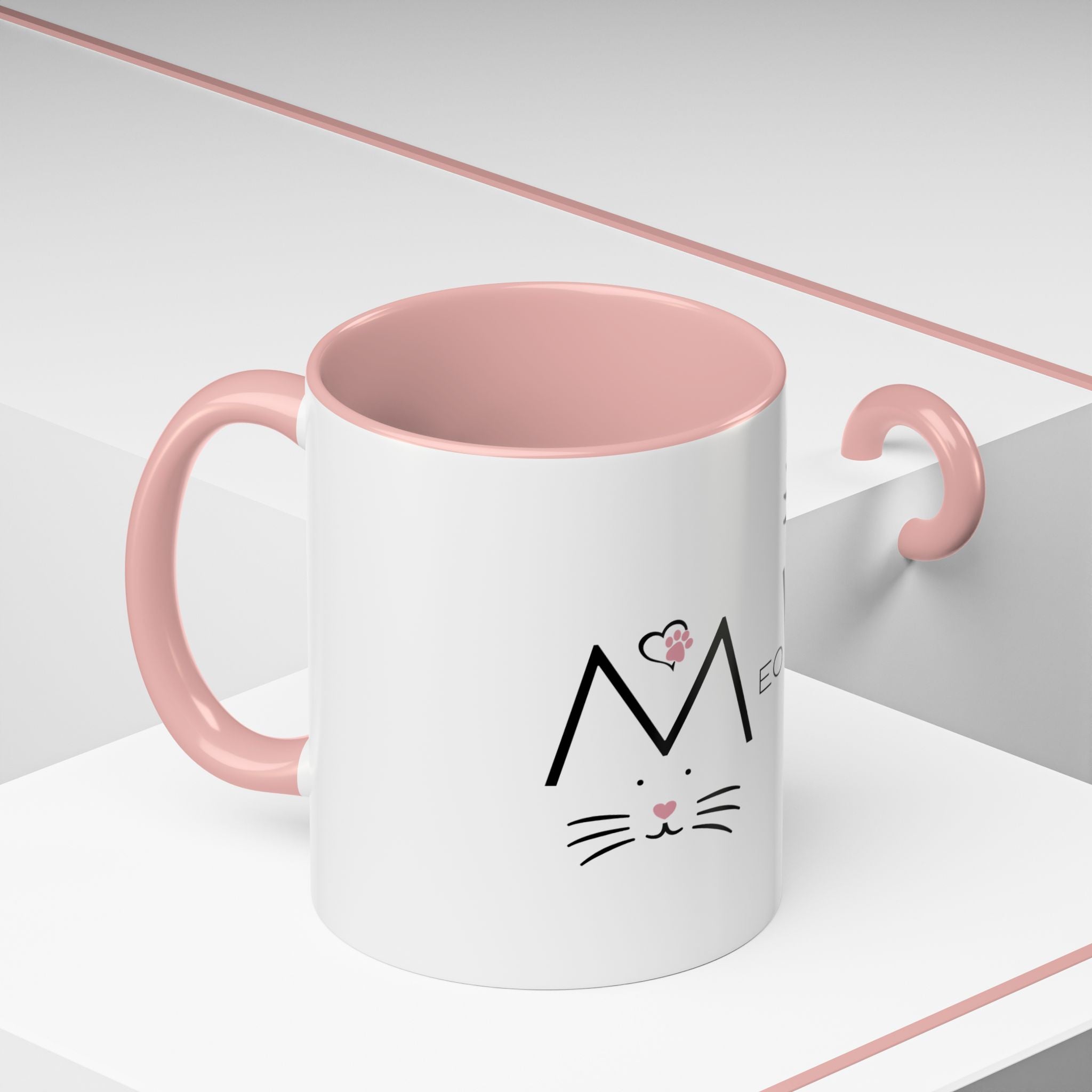 Meow Cat Accent Coffee Mug – Cute Kitty Face 11/15oz