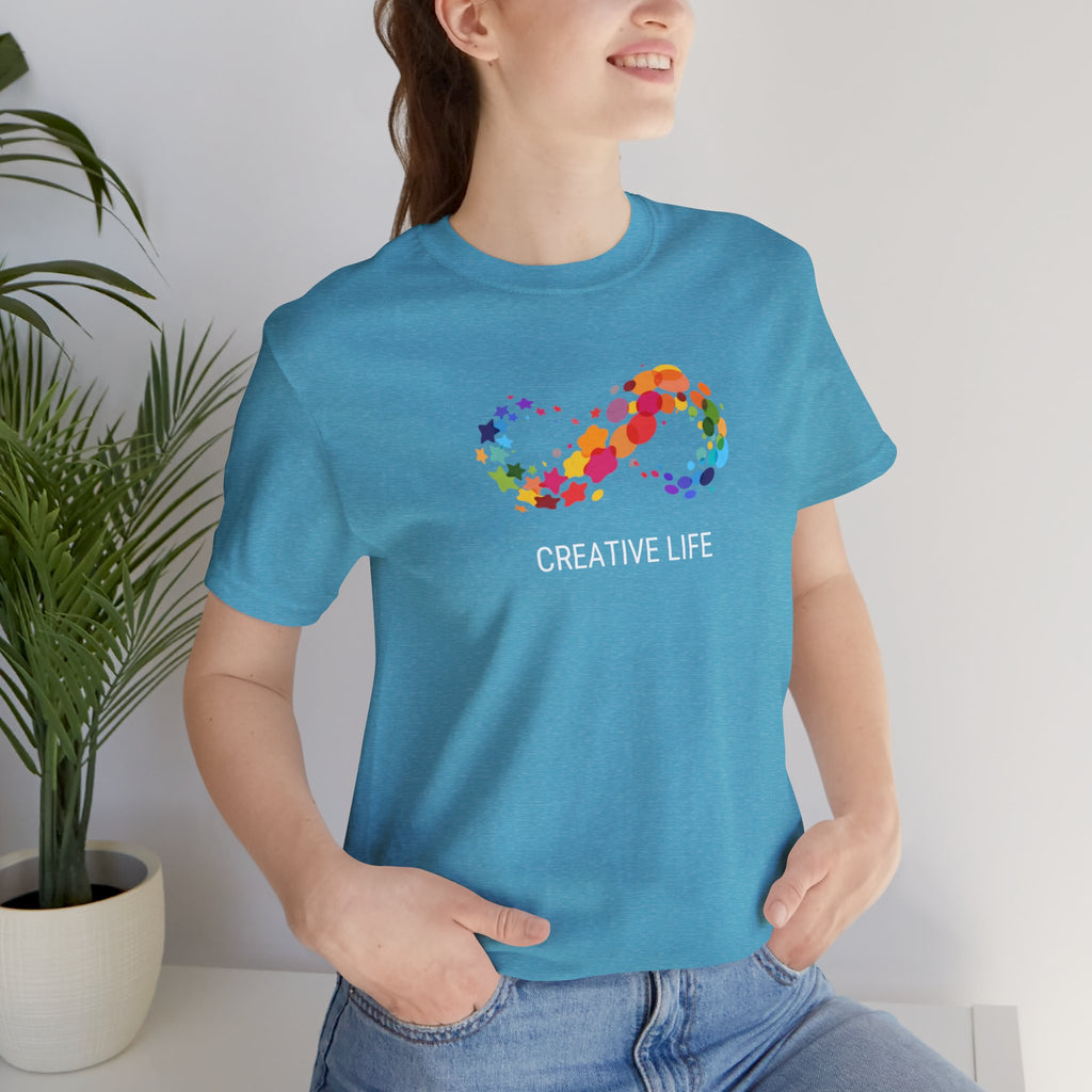 Creative Life T-Shirt — Colorful Infinity Art Tee for Artists & Creatives