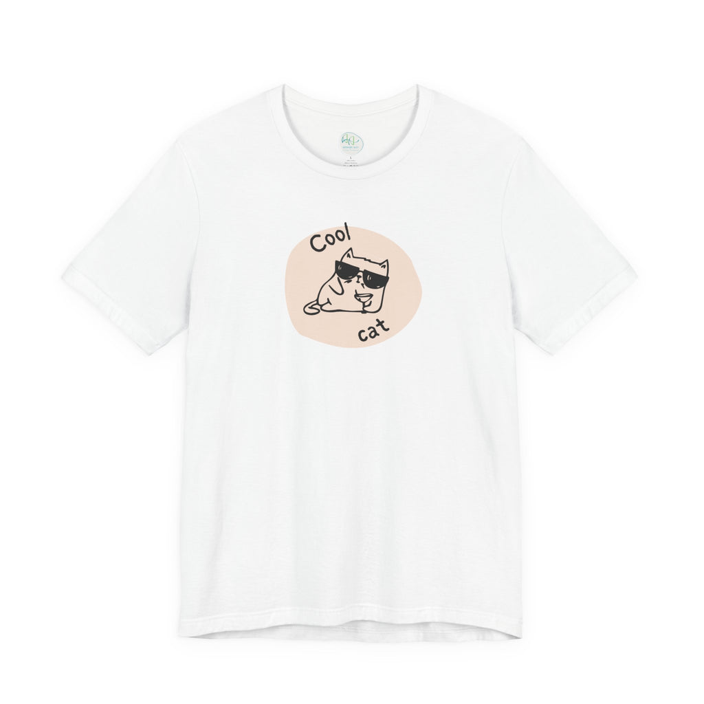 Cool Cat Tee – Retro Minimal Cat Graphic T-Shirt