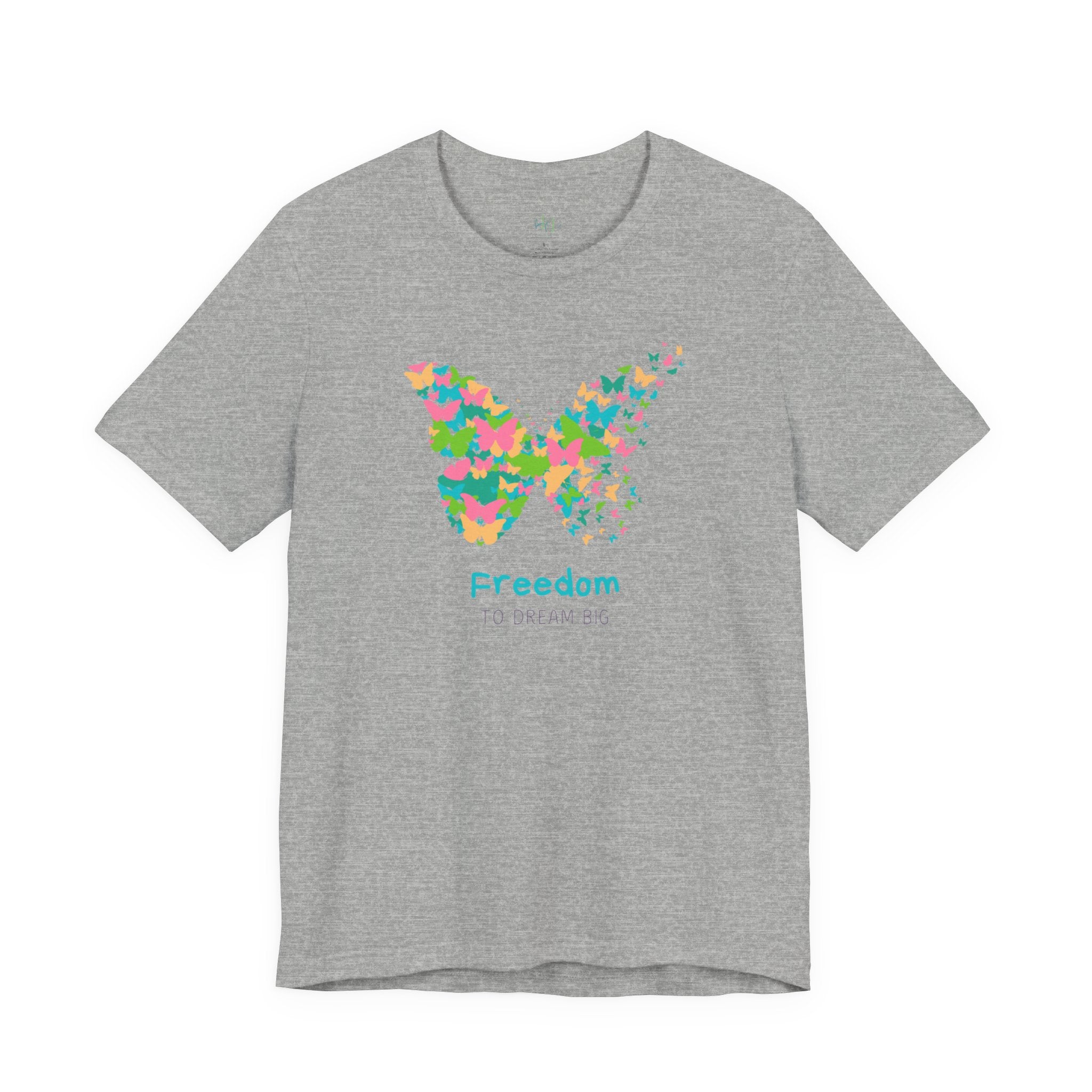 Freedom Butterfly Tee — Colorful Butterfly Graphic T-Shirt