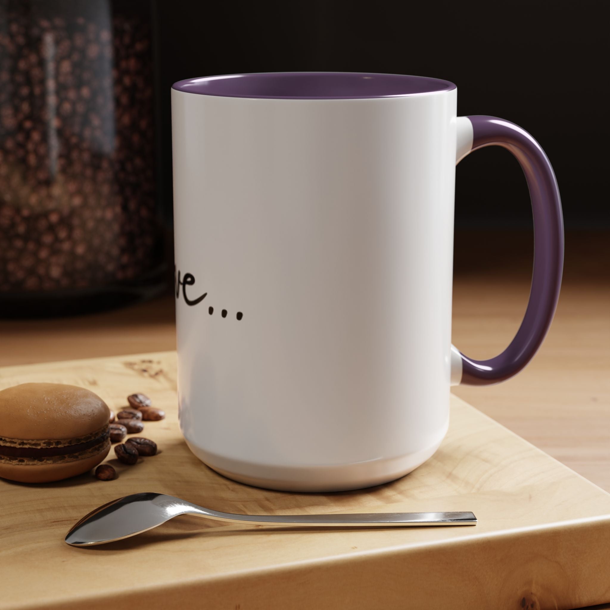Love... Accent Coffee Mug — Minimal Script Ceramic Mug (11/15 oz)