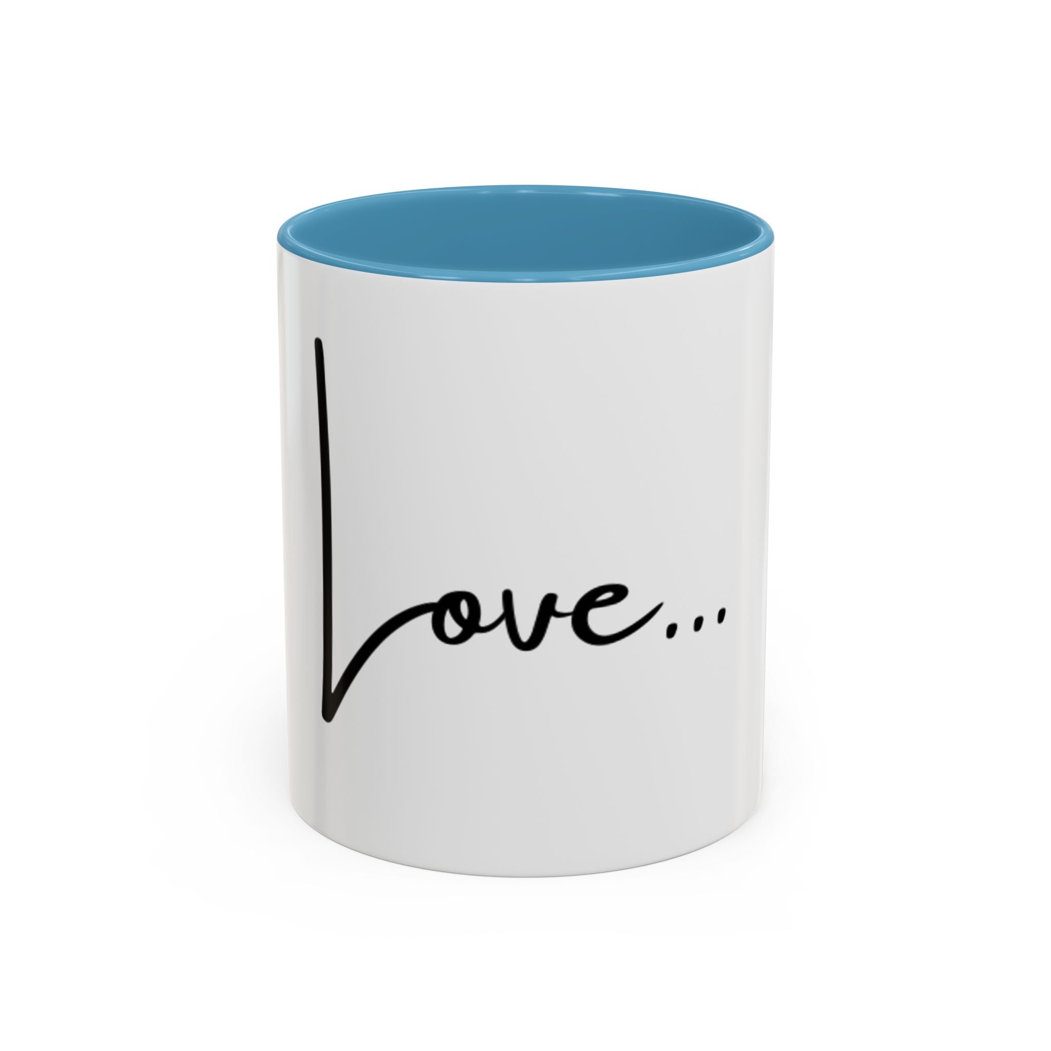 Love... Accent Coffee Mug — Minimal Script Ceramic Mug (11/15 oz)