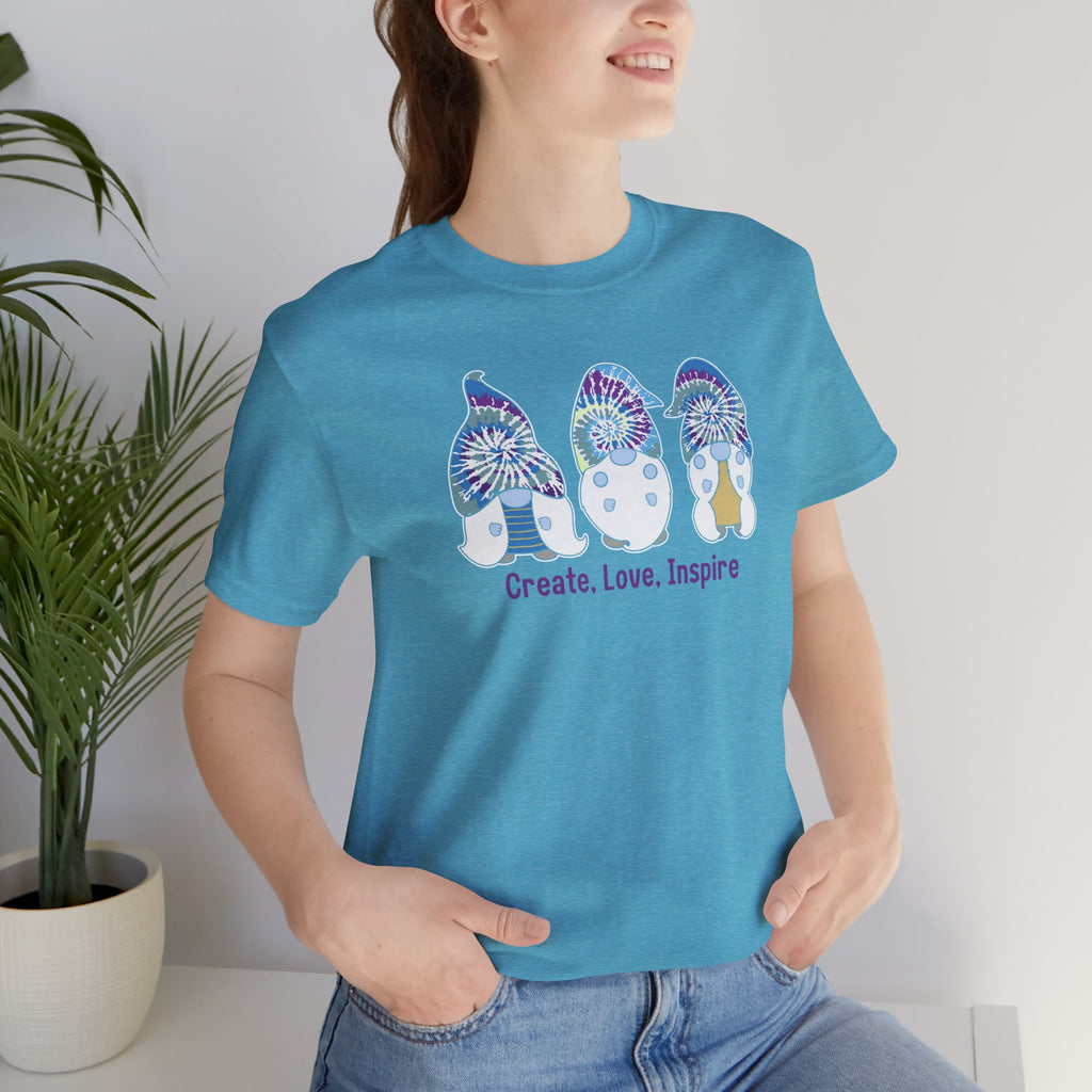 “Create. Love. Inspire.” – The Whimsical Gnome Motivation Tee