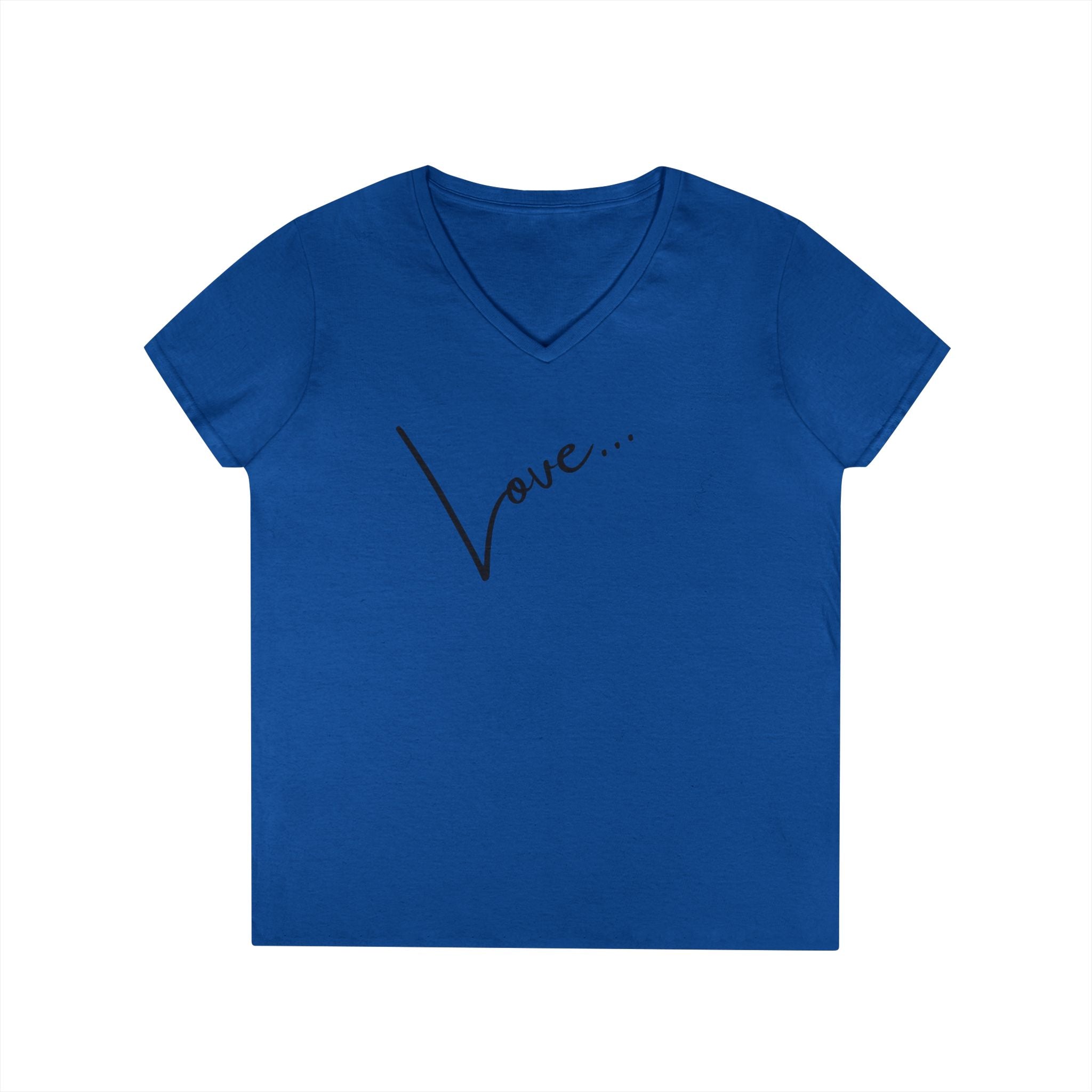 Love Script V-Neck Tee