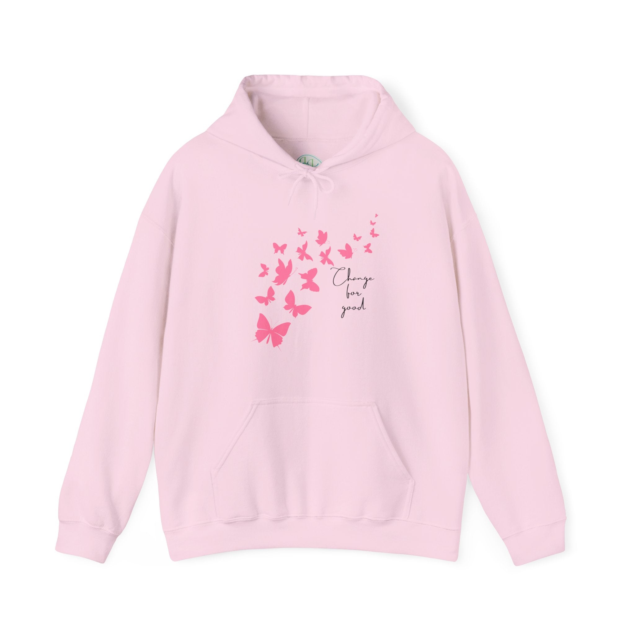 "Change is good" Pink Butterflies Hoodie