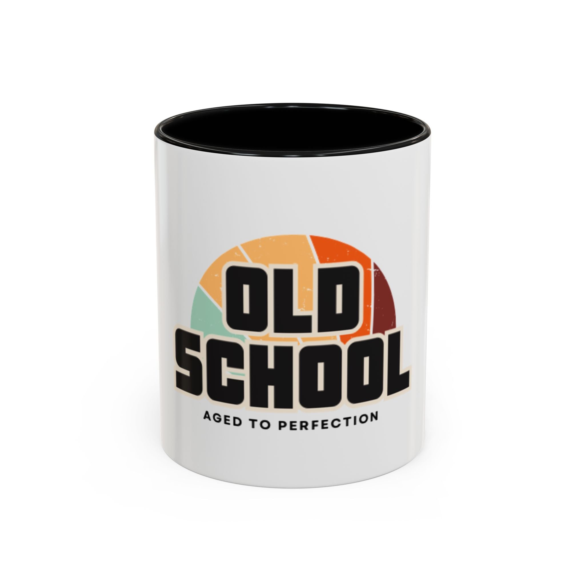 Old School Coffee Mug — "Aged to Perfection" Retro Accent Mug