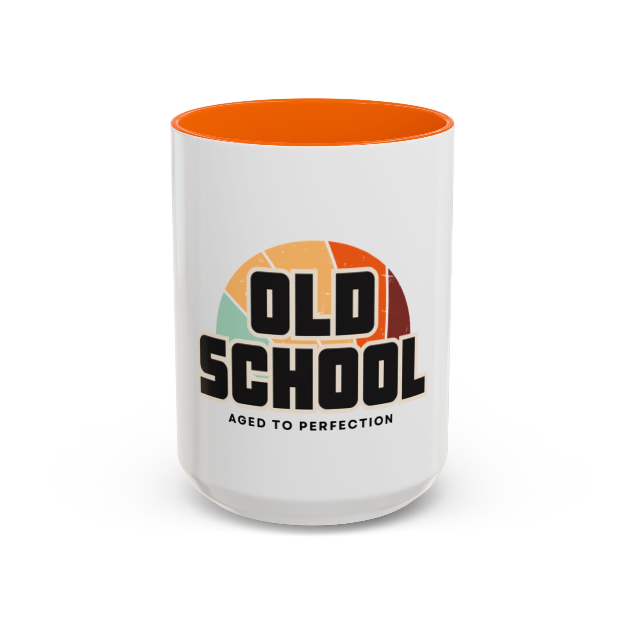 Old School Coffee Mug — "Aged to Perfection" Retro Accent Mug