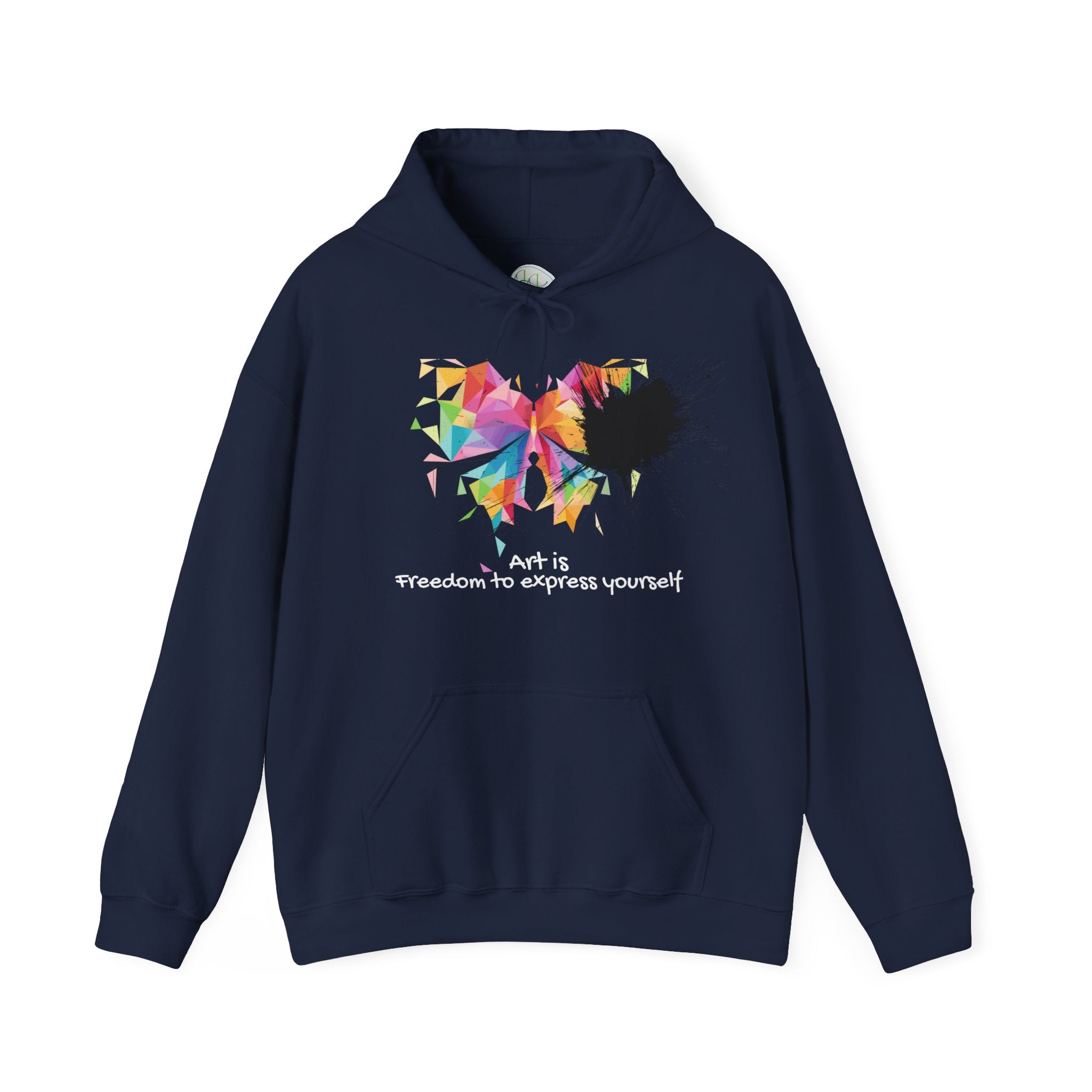 Butterfly Art Hoodie — "Art is freedom to express yourself"