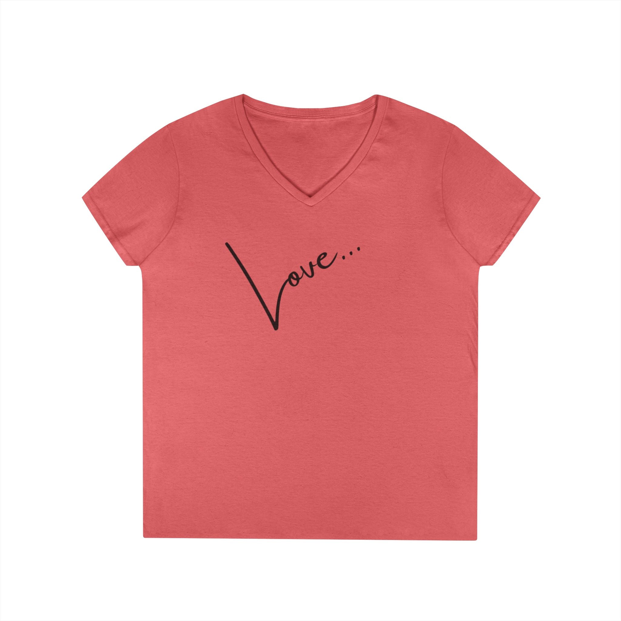 Love Script V-Neck Tee