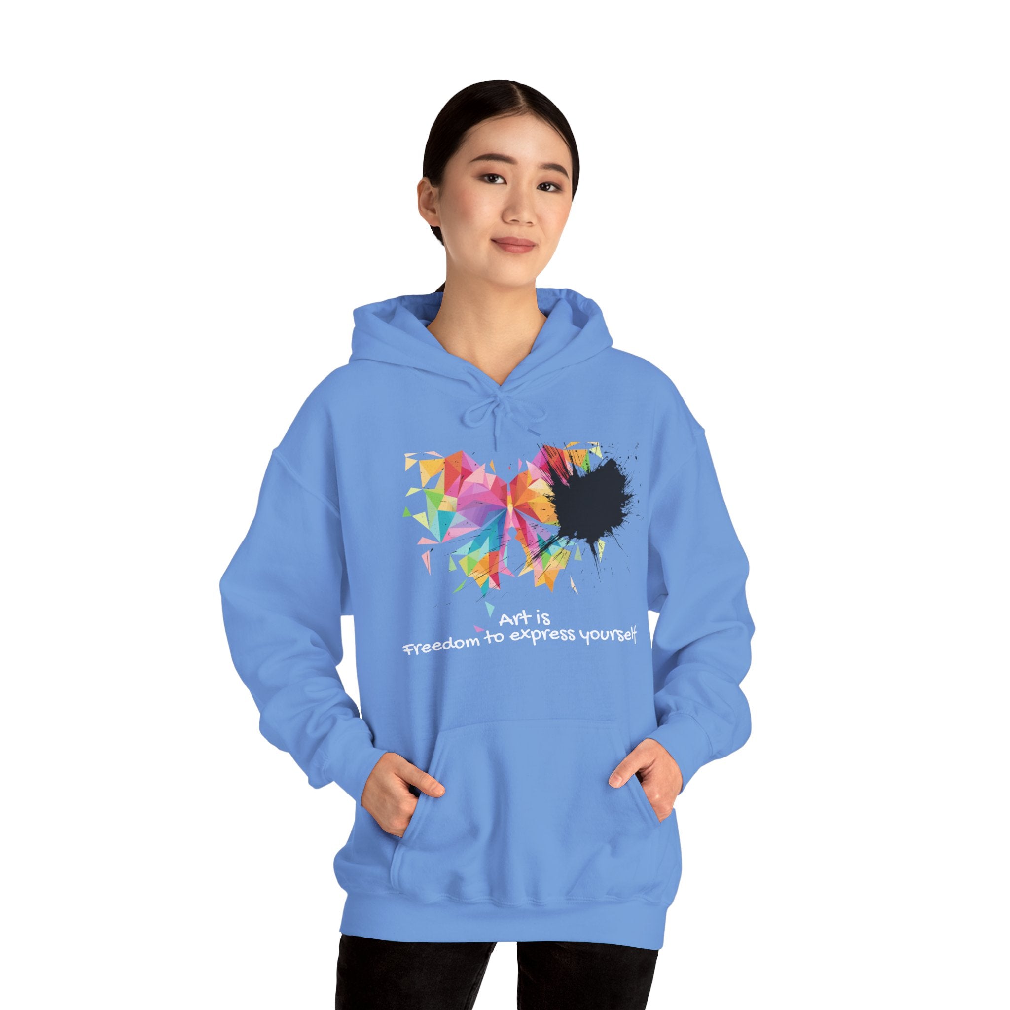Butterfly Art Hoodie — "Art is freedom to express yourself"