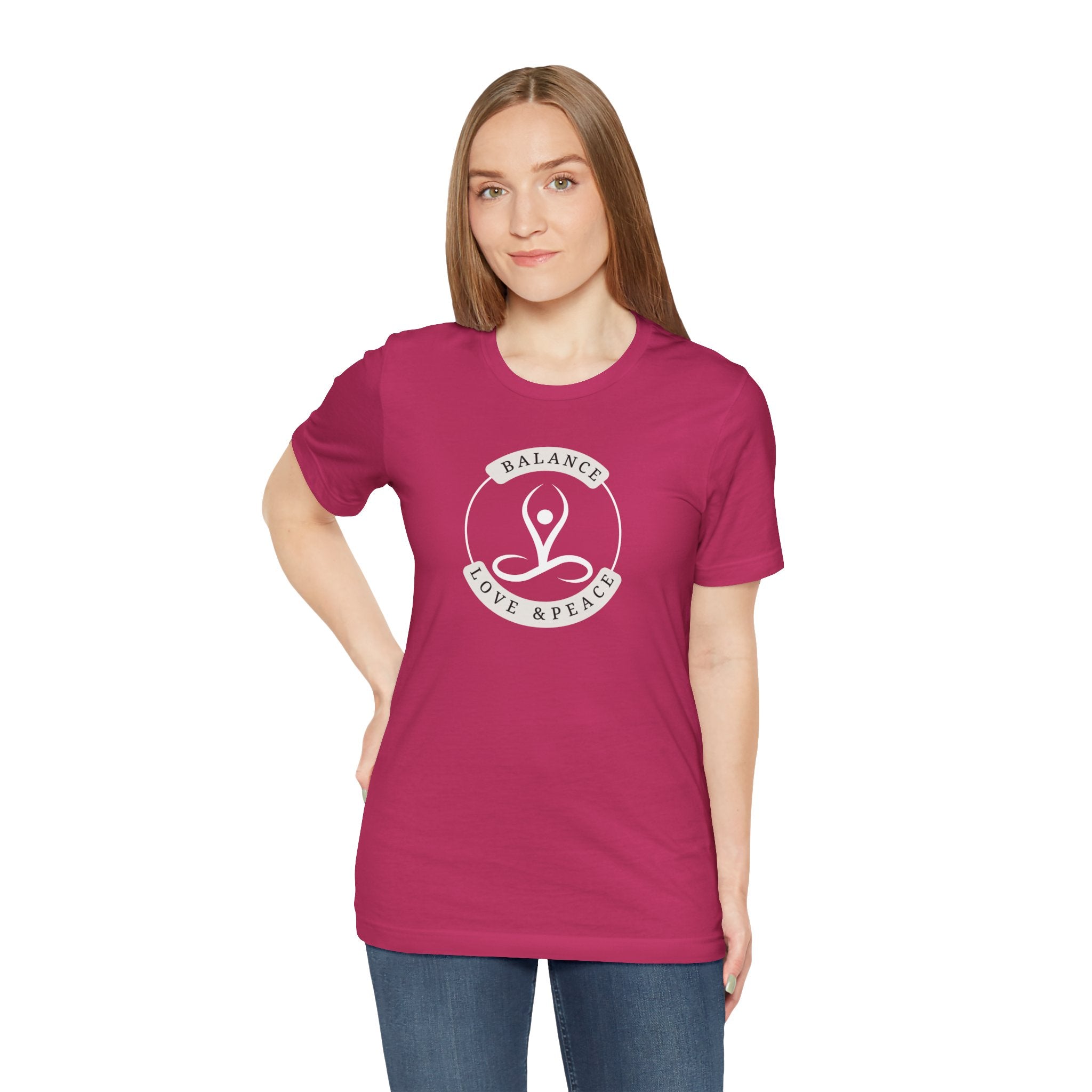 Balance Love & Peace Yoga T‑Shirt — Mindful Meditation Tee
