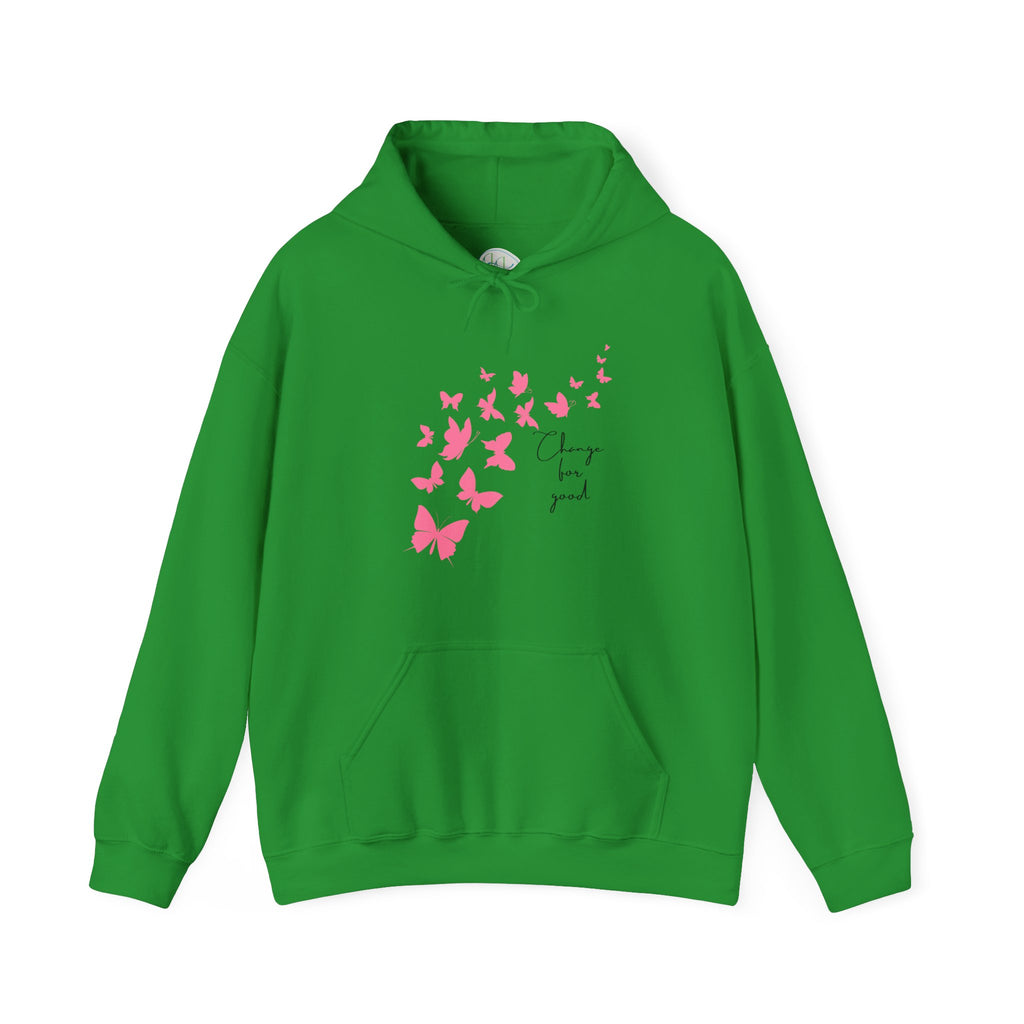 "Change is good" Pink Butterflies Hoodie