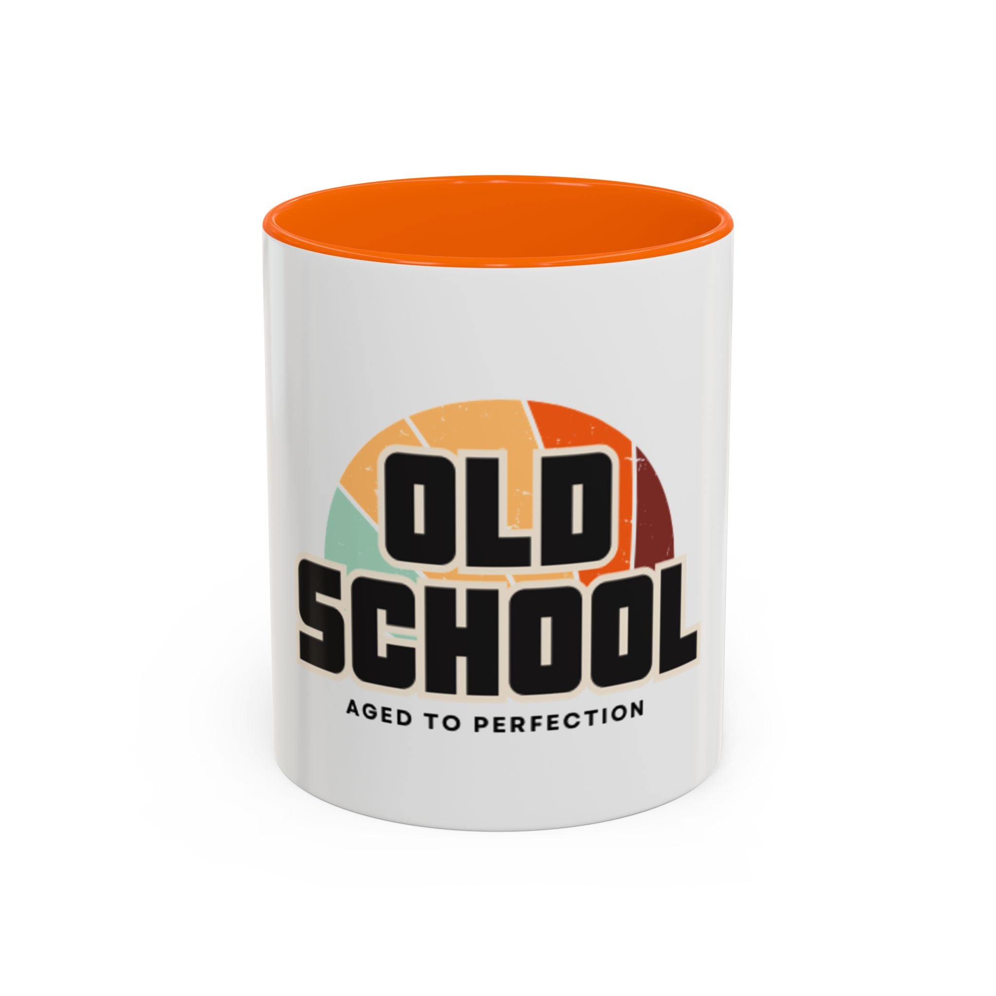 Old School Coffee Mug — "Aged to Perfection" Retro Accent Mug