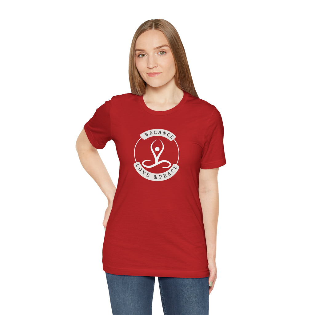Balance Love & Peace Yoga T‑Shirt — Mindful Meditation Tee