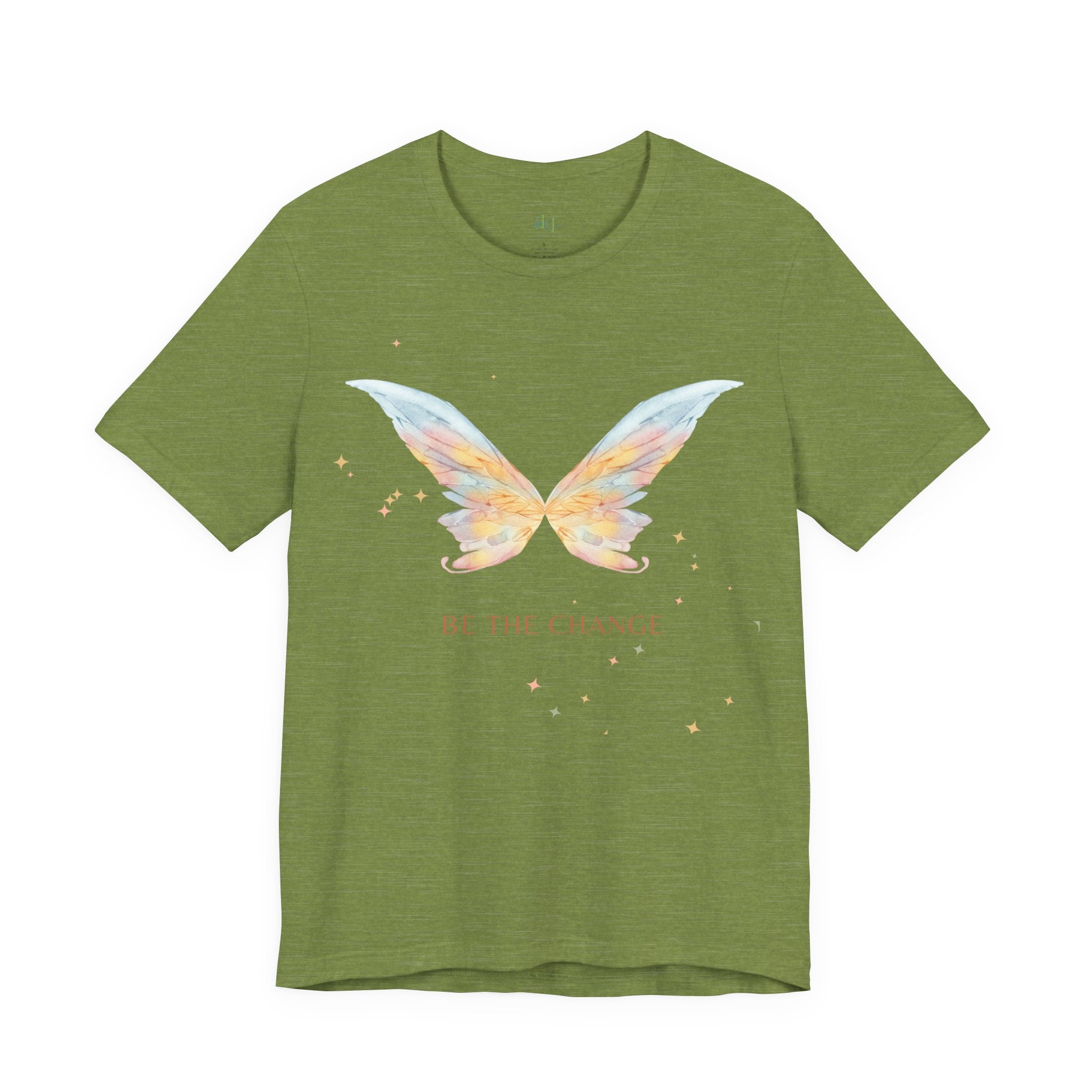 Butterfly Wings Tee — "Be The Change" Inspirational Graphic T-Shirt
