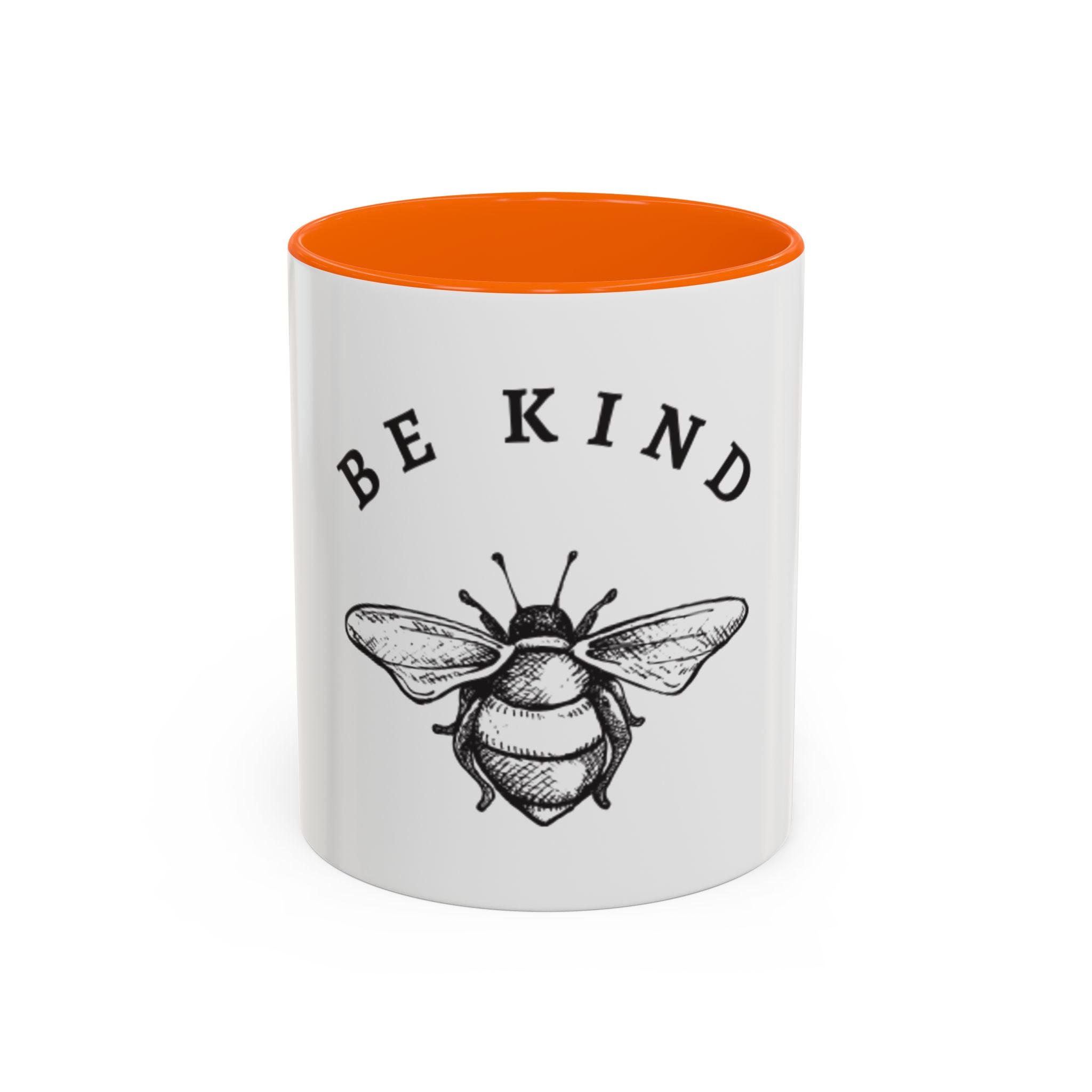 Be Kind Bee Accent Coffee Mug – Inspirational Ceramic Coffee Cup (11/15oz)