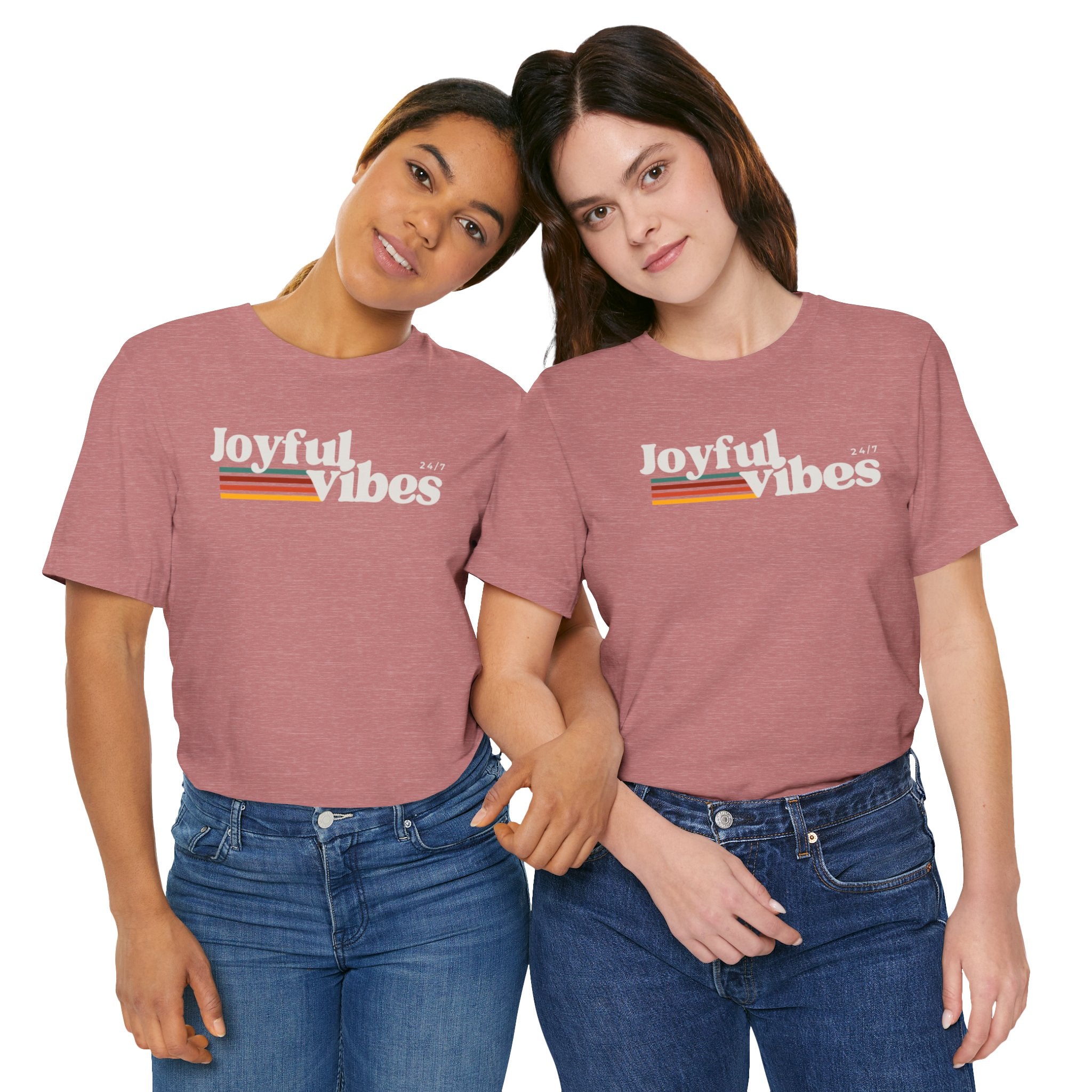Joyful Vibes T-Shirt – Retro Sunrise Graphic Tee