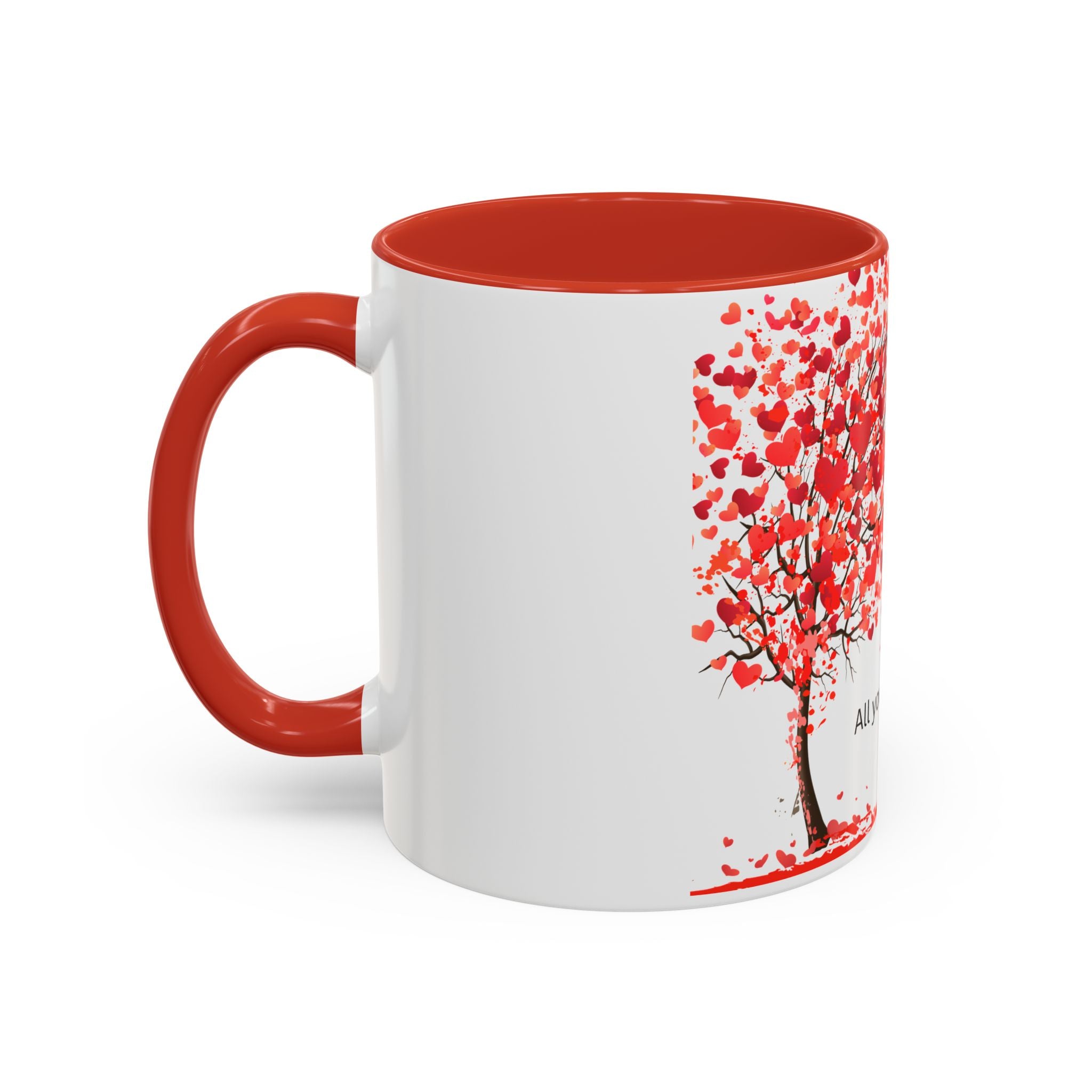 All You Need Is Love Accent Coffee Mug — 11oz & 15oz