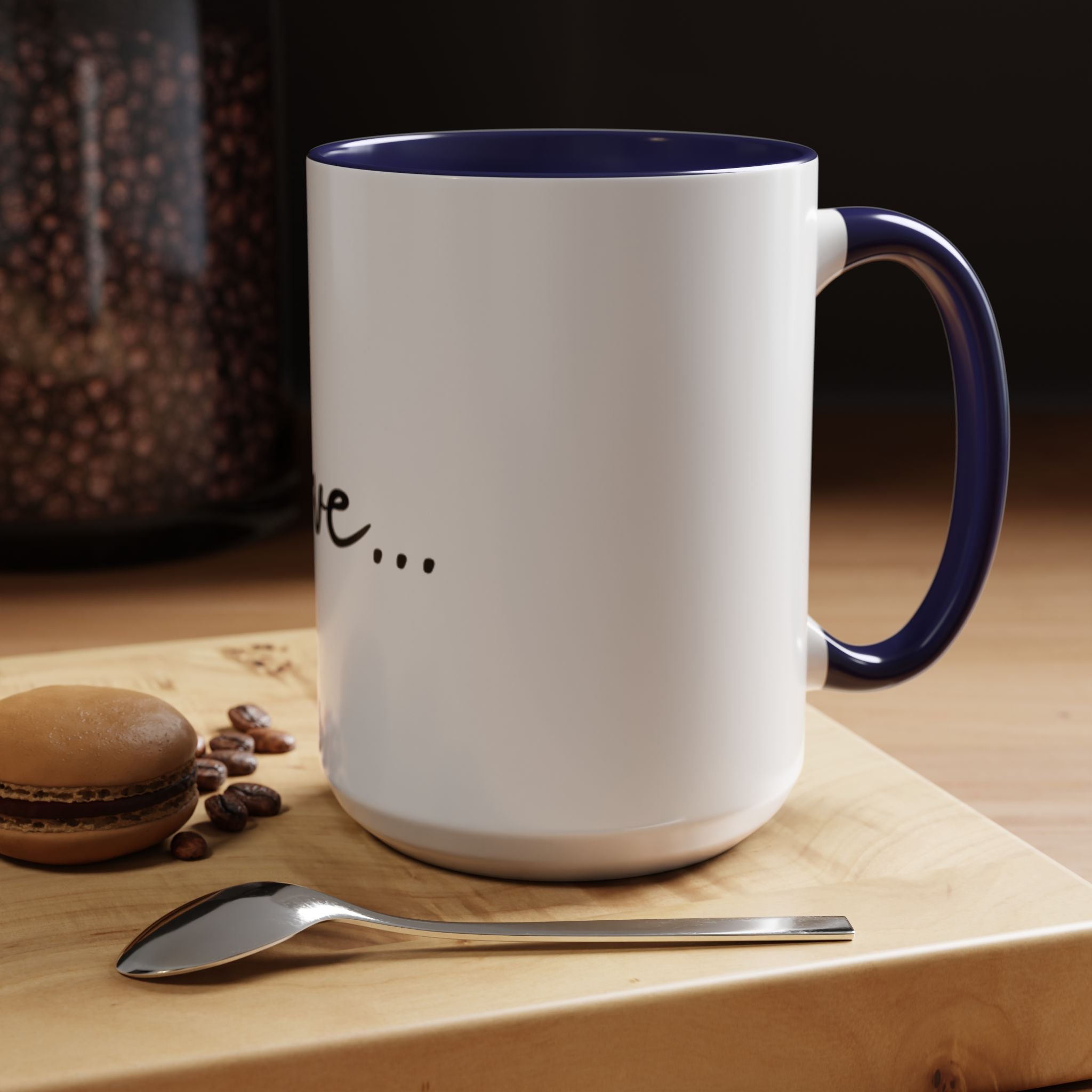 Love... Accent Coffee Mug — Minimal Script Ceramic Mug (11/15 oz)