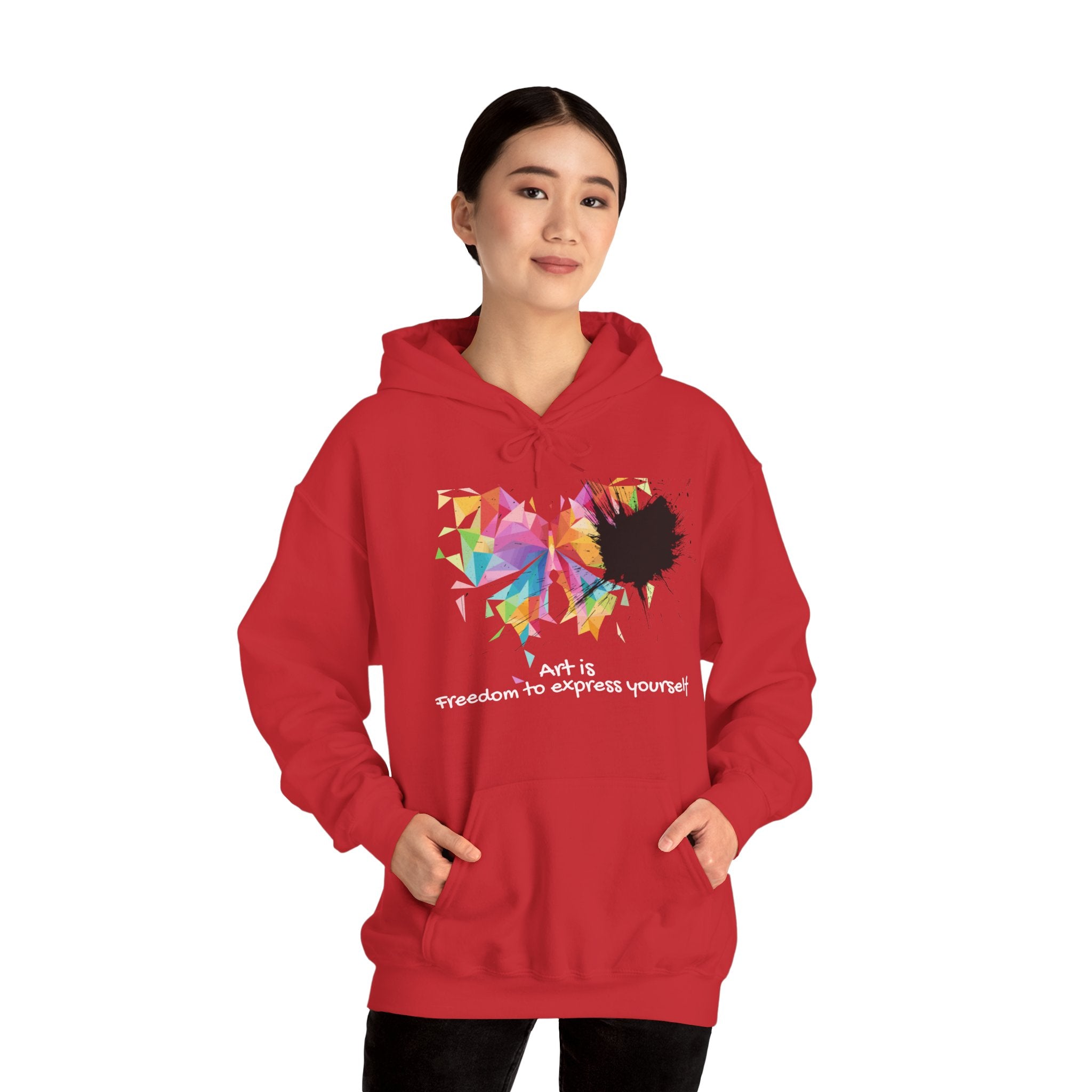 Butterfly Art Hoodie — "Art is freedom to express yourself"