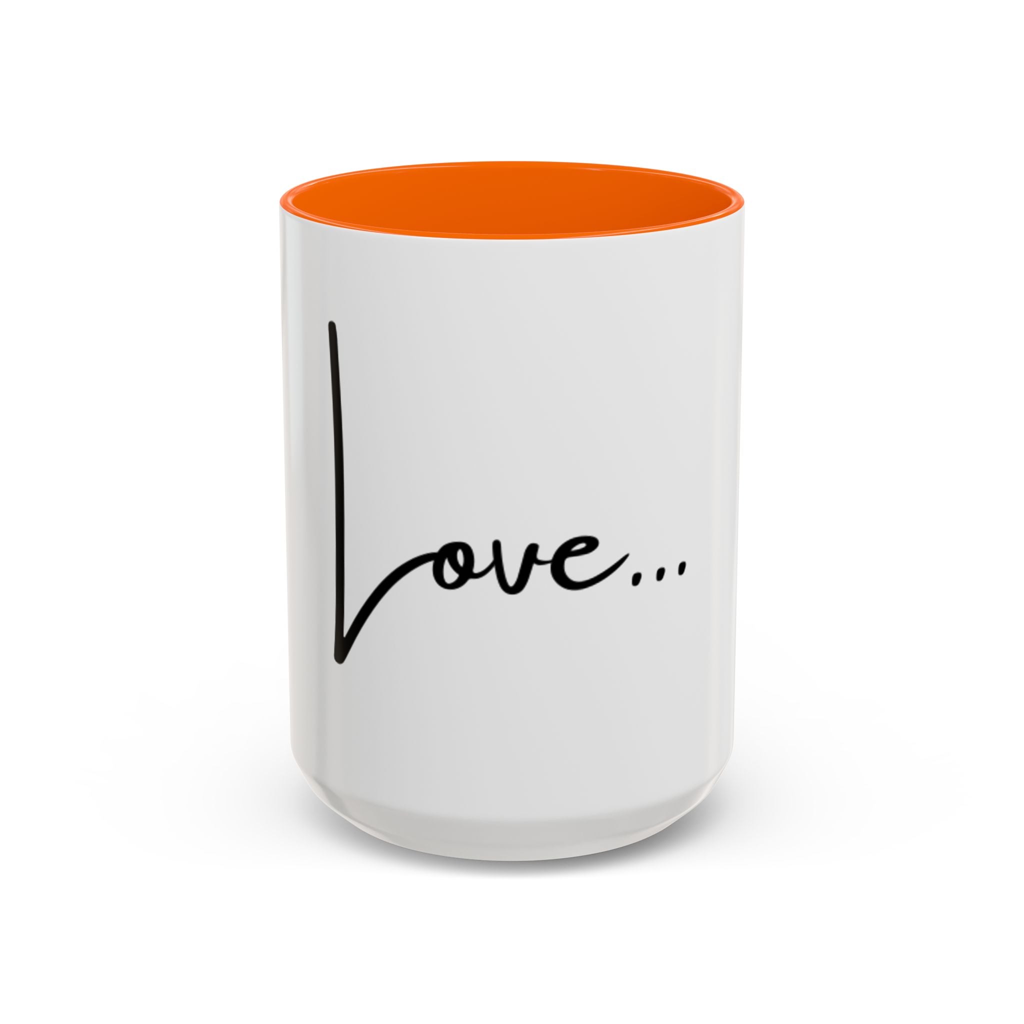 Love... Accent Coffee Mug — Minimal Script Ceramic Mug (11/15 oz)